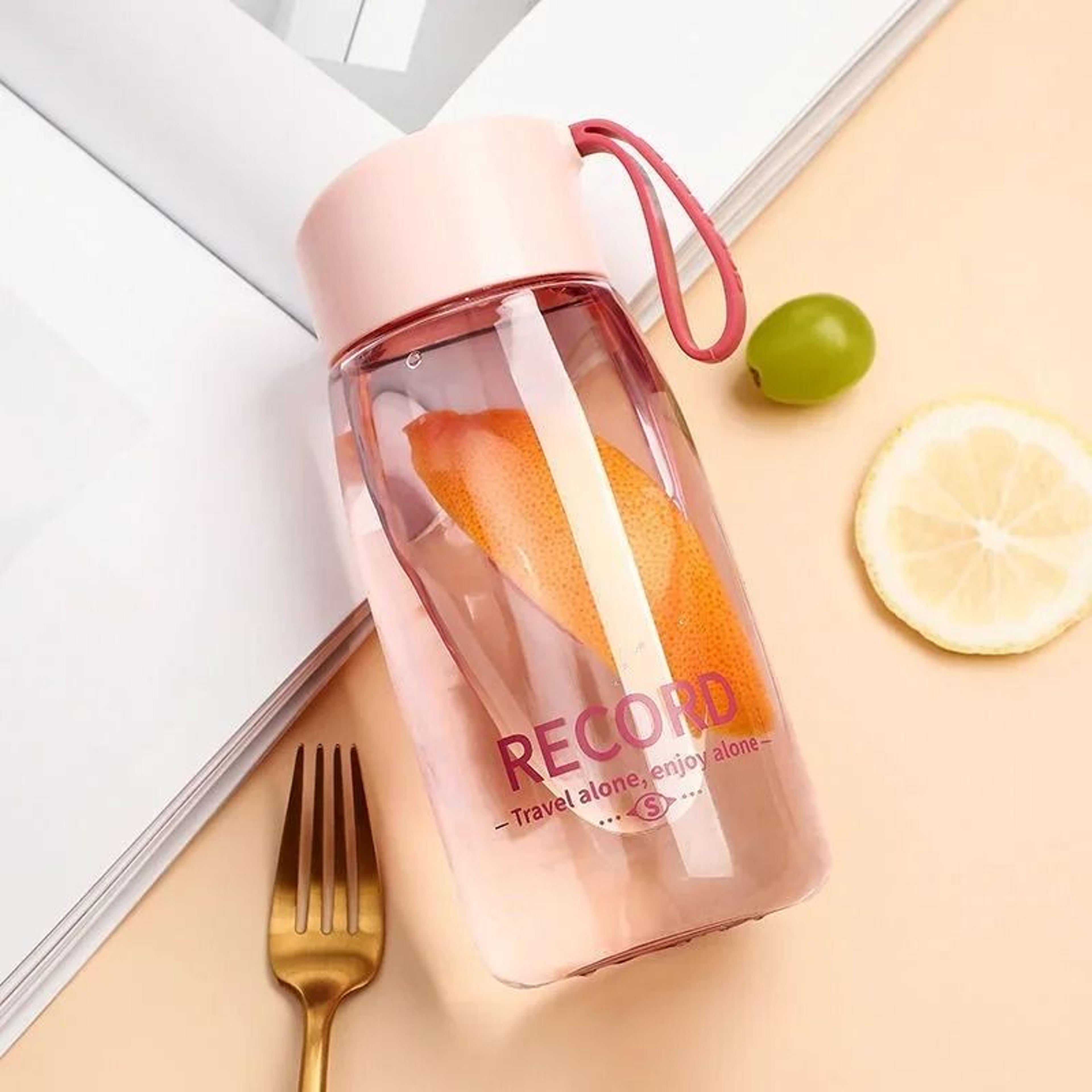 380ml Portable Transparent Water Bottle Lightweight Sports Student Cup 8
