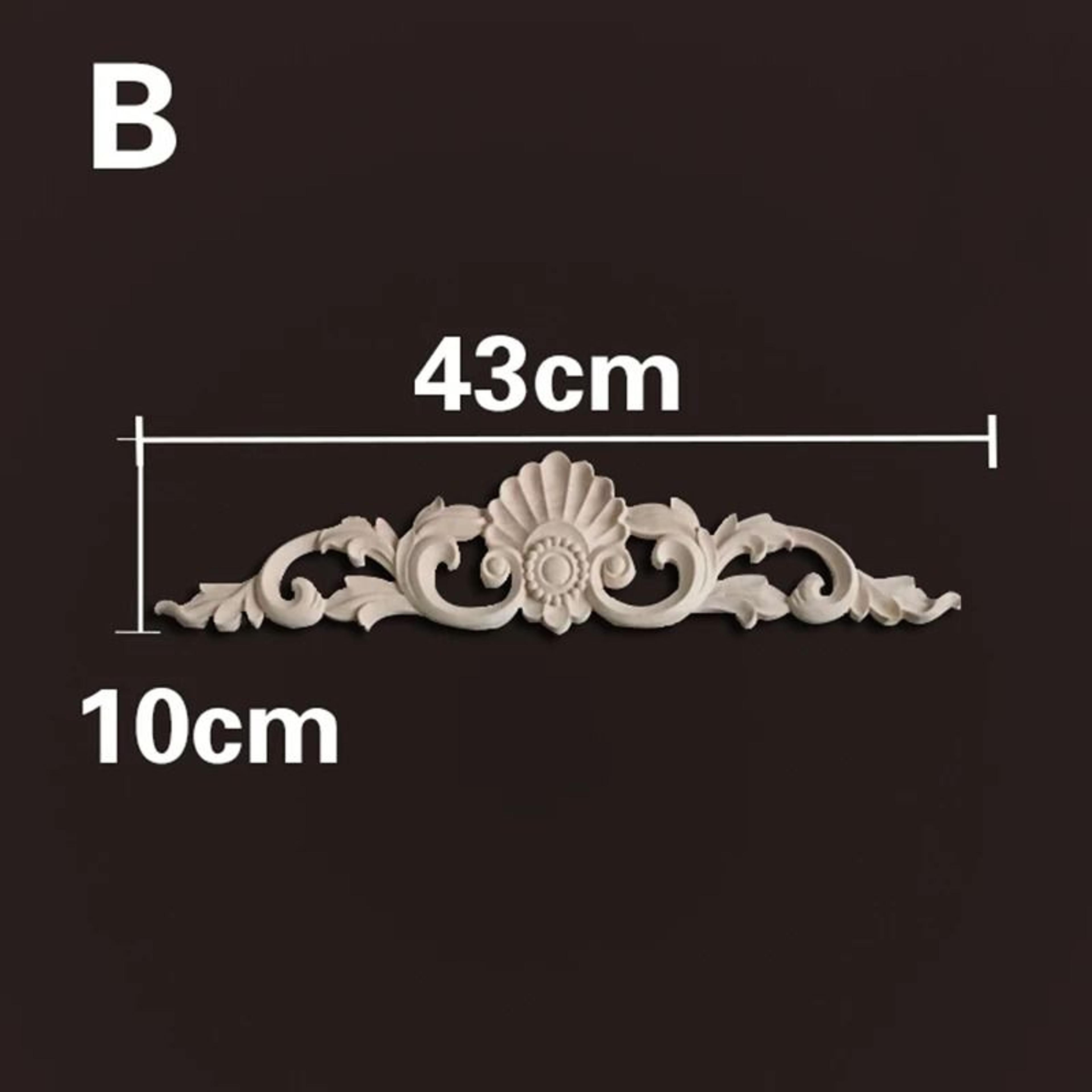 Decorative Wood Appliques Carved Furniture Onlay Trim Ornament 9