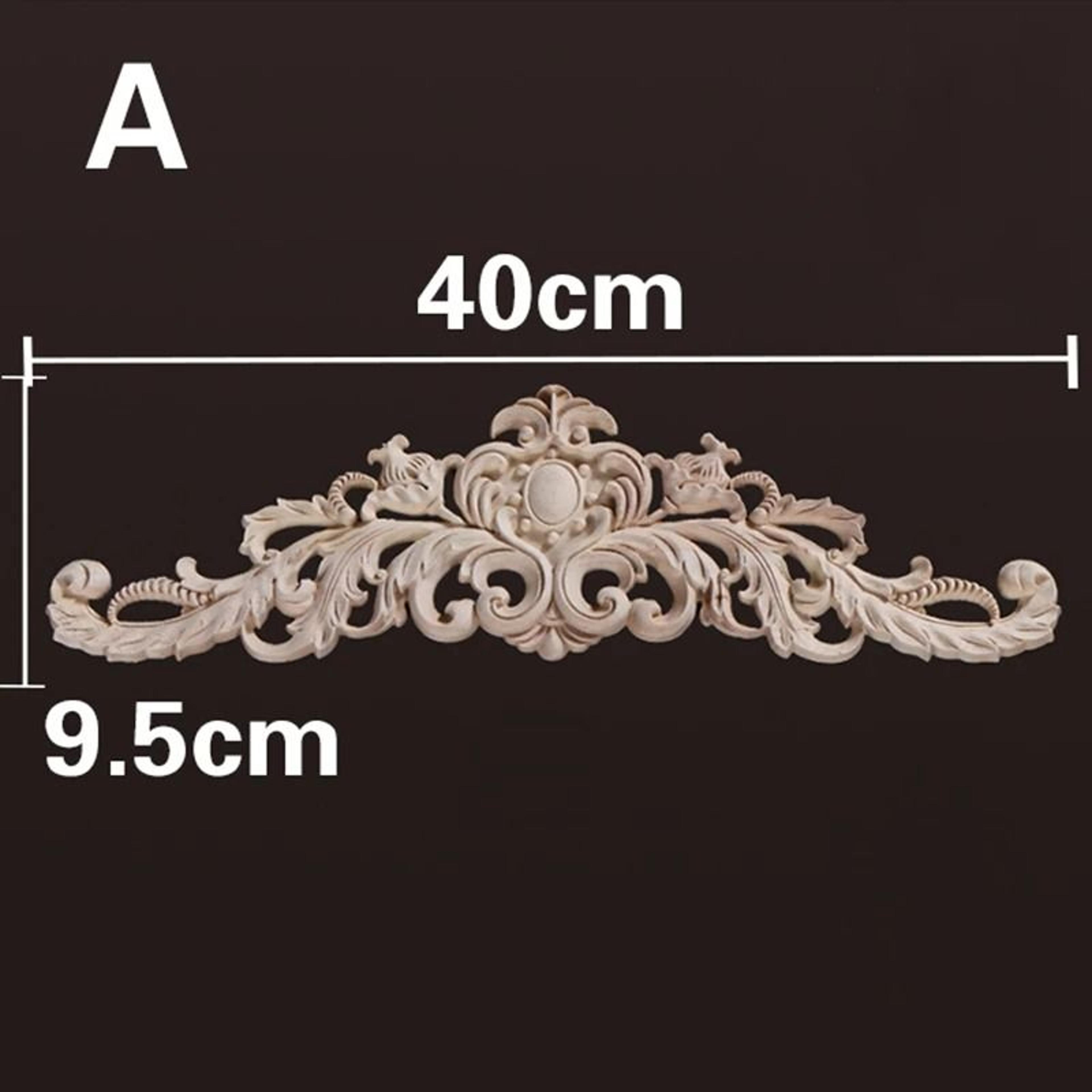 Decorative Wood Appliques Carved Furniture Onlay Trim Ornament 5