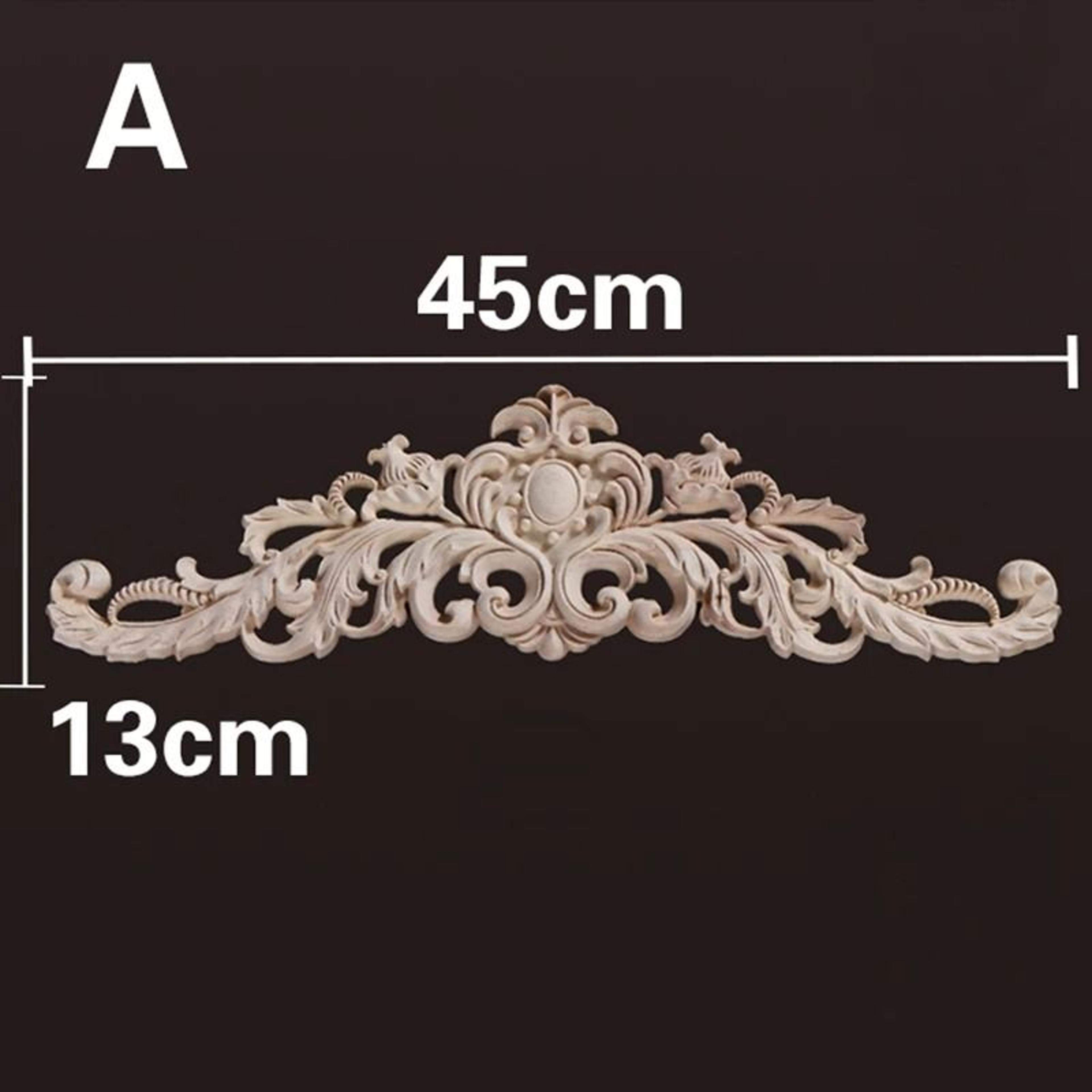 Decorative Wood Appliques Carved Furniture Onlay Trim Ornament 10