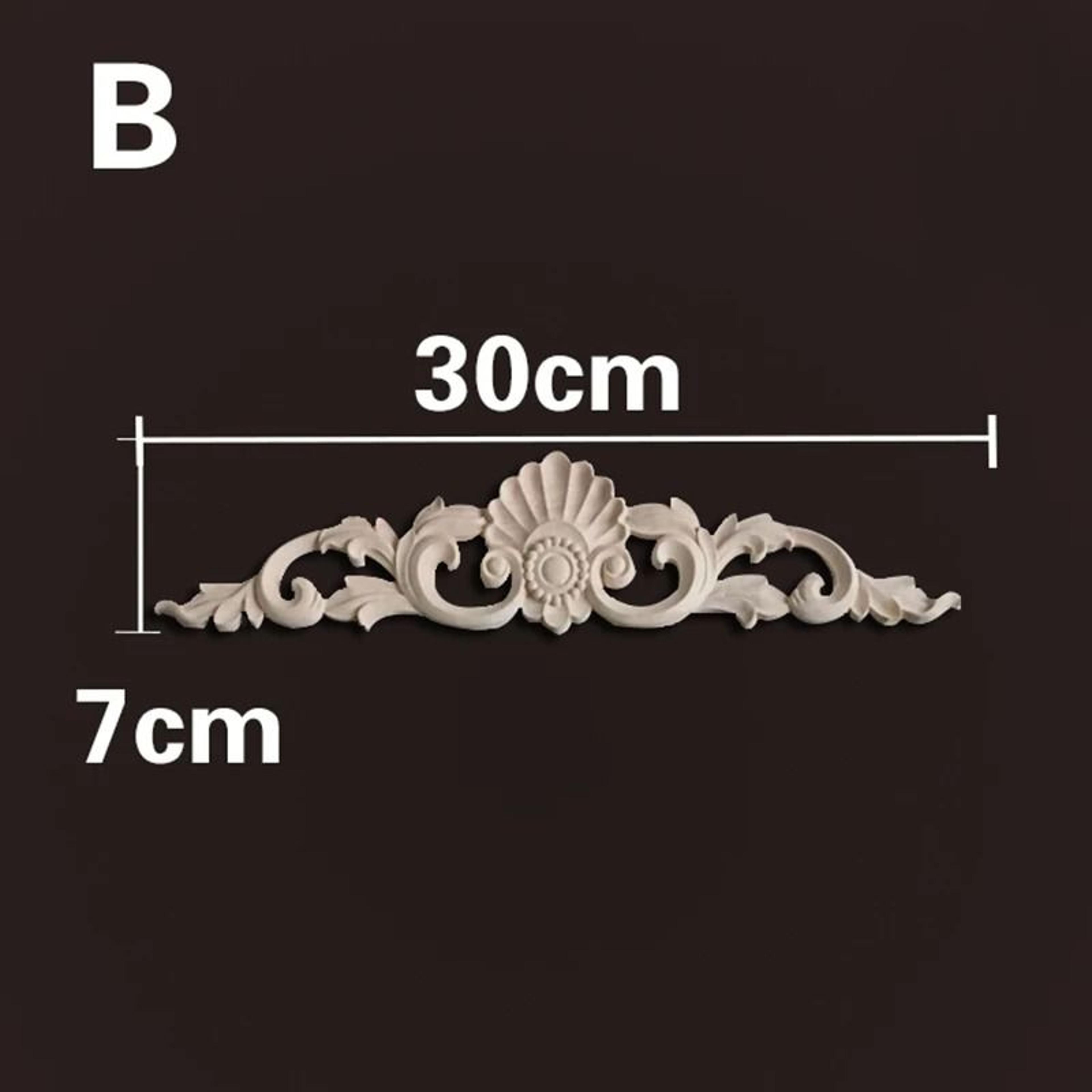 Decorative Wood Appliques Carved Furniture Onlay Trim Ornament 3