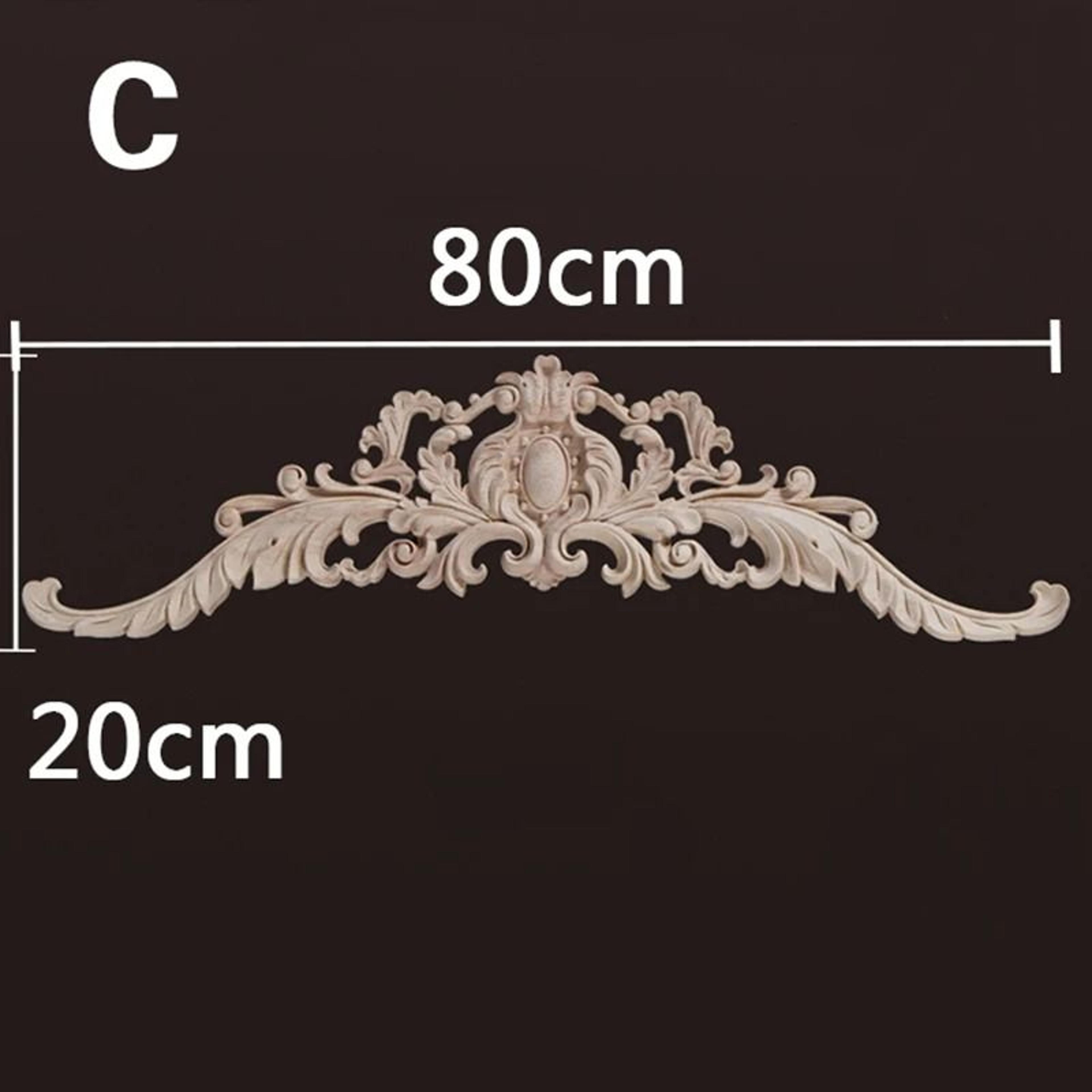 Decorative Wood Appliques Carved Furniture Onlay Trim Ornament 24