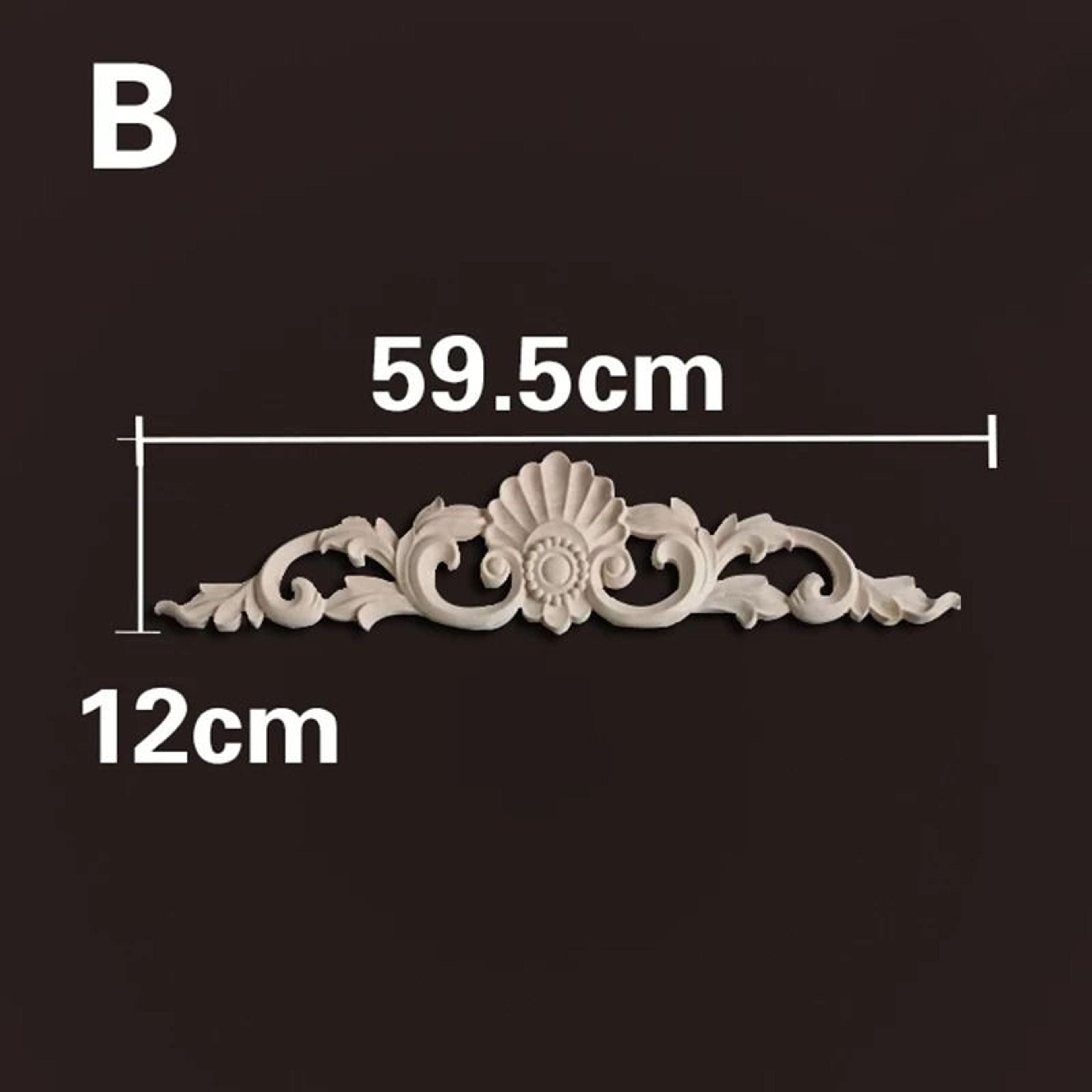 Decorative Wood Appliques Carved Furniture Onlay Trim Ornament 18