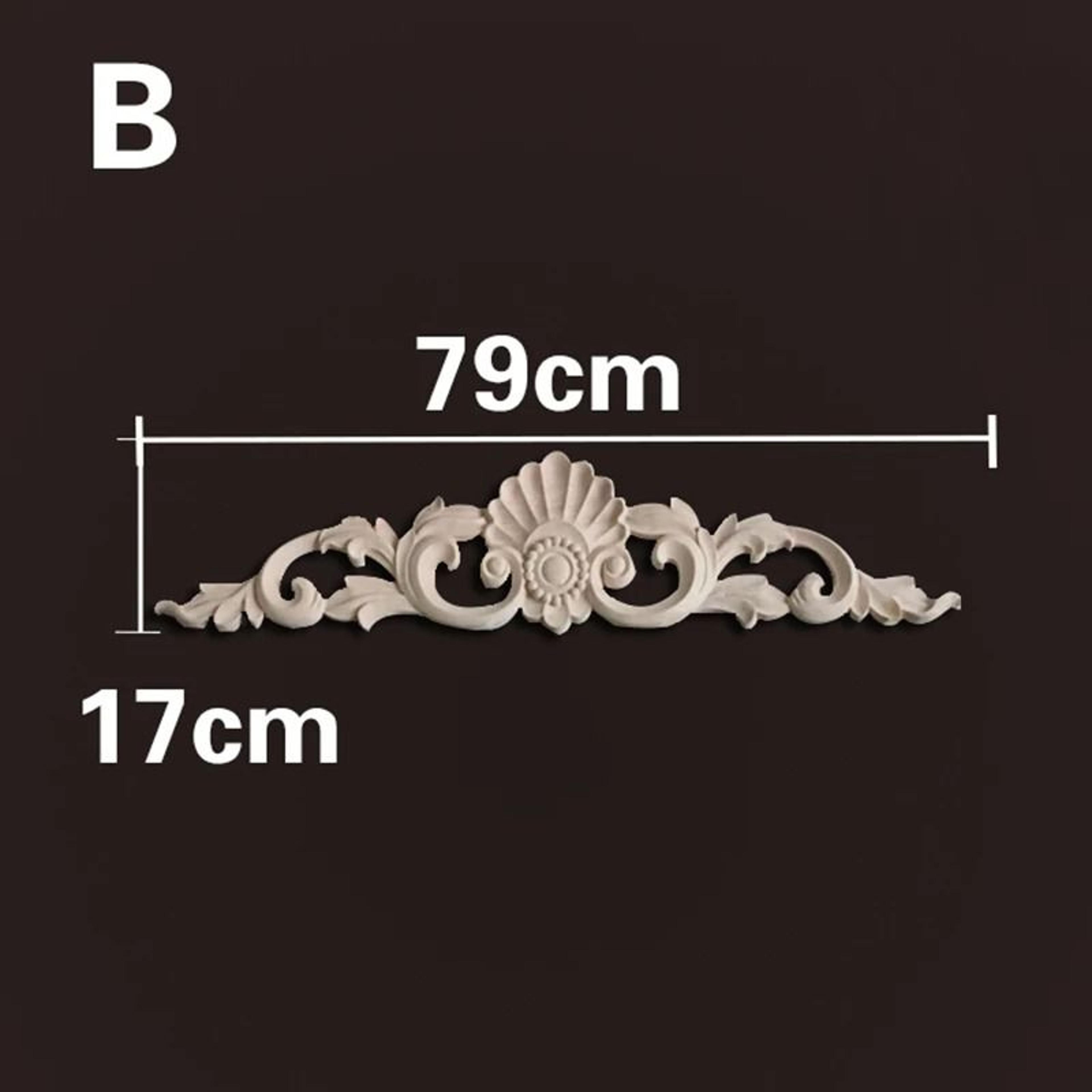 Decorative Wood Appliques Carved Furniture Onlay Trim Ornament 22