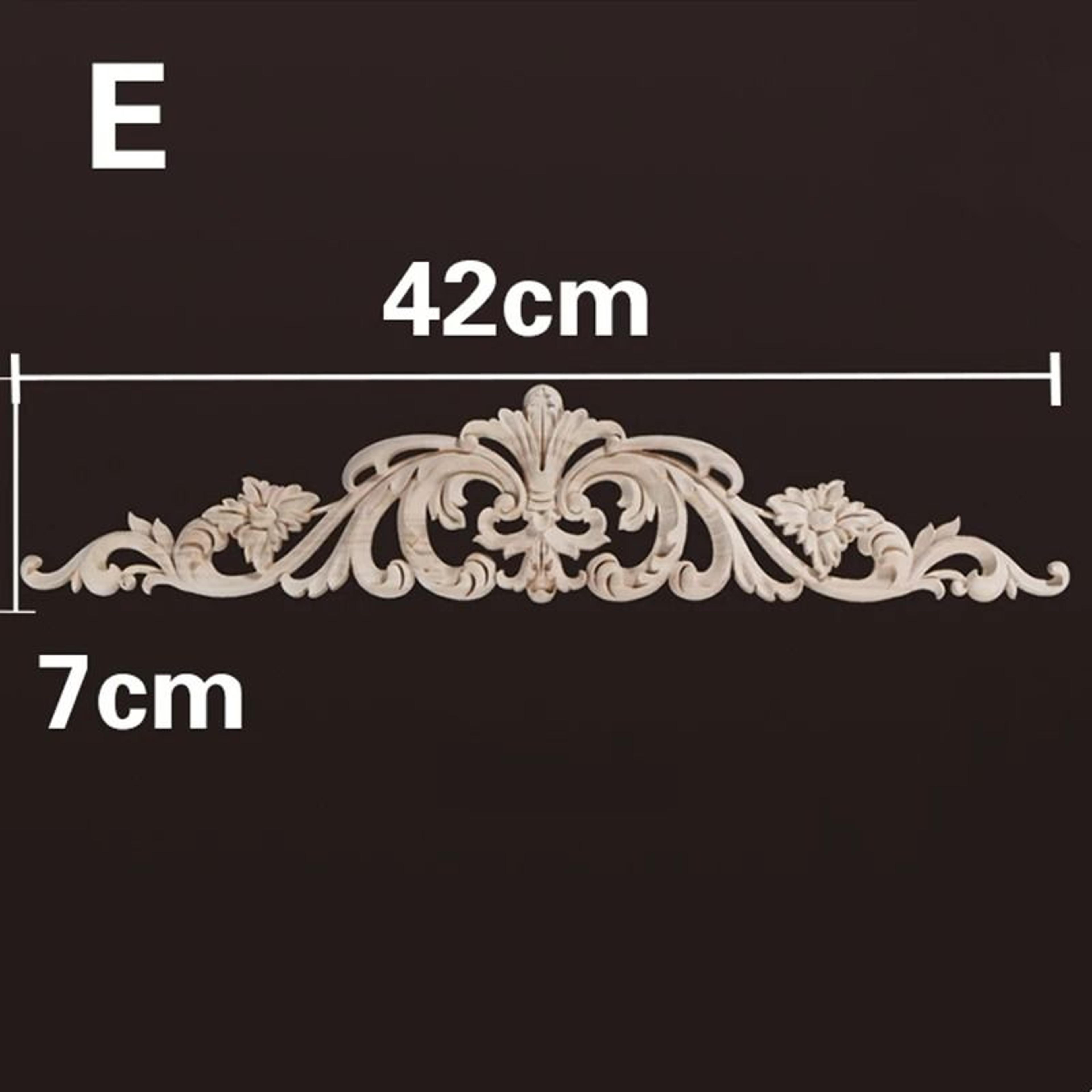 Decorative Wood Appliques Carved Furniture Onlay Trim Ornament 8
