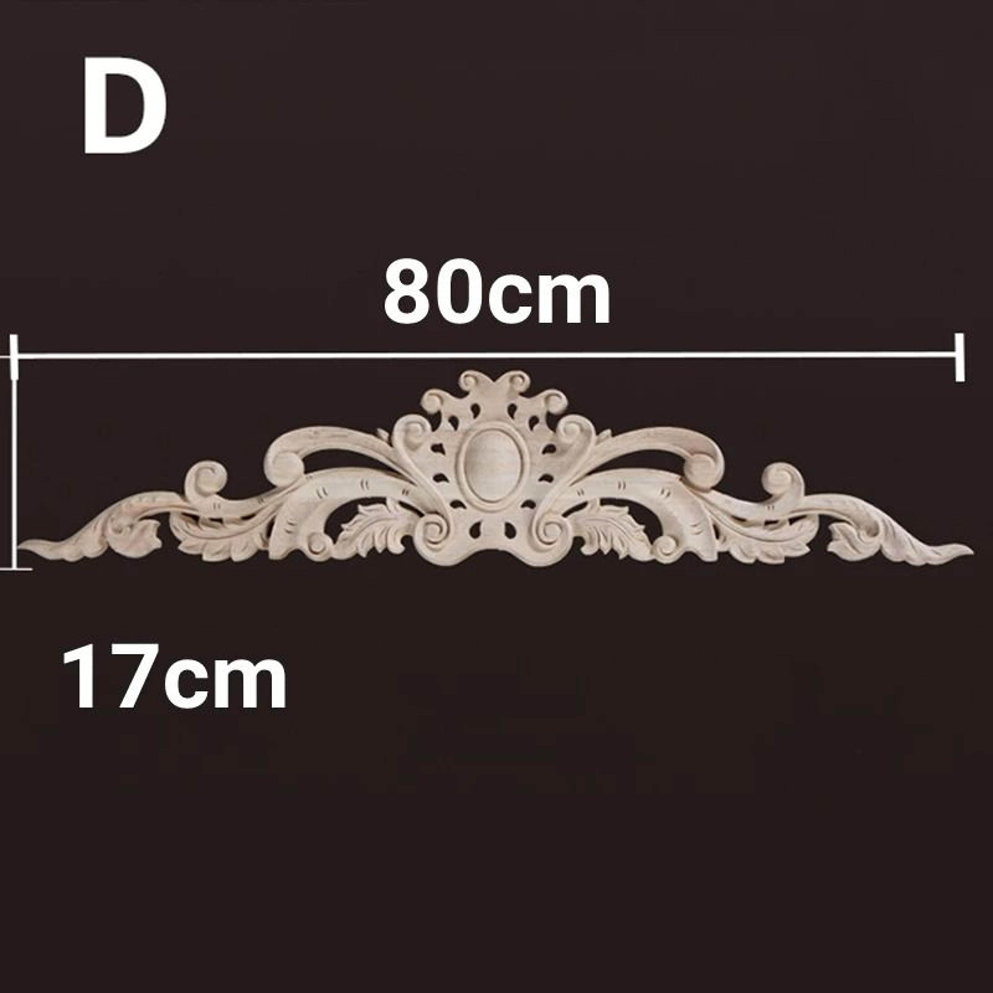Decorative Wood Appliques Carved Furniture Onlay Trim Ornament 25