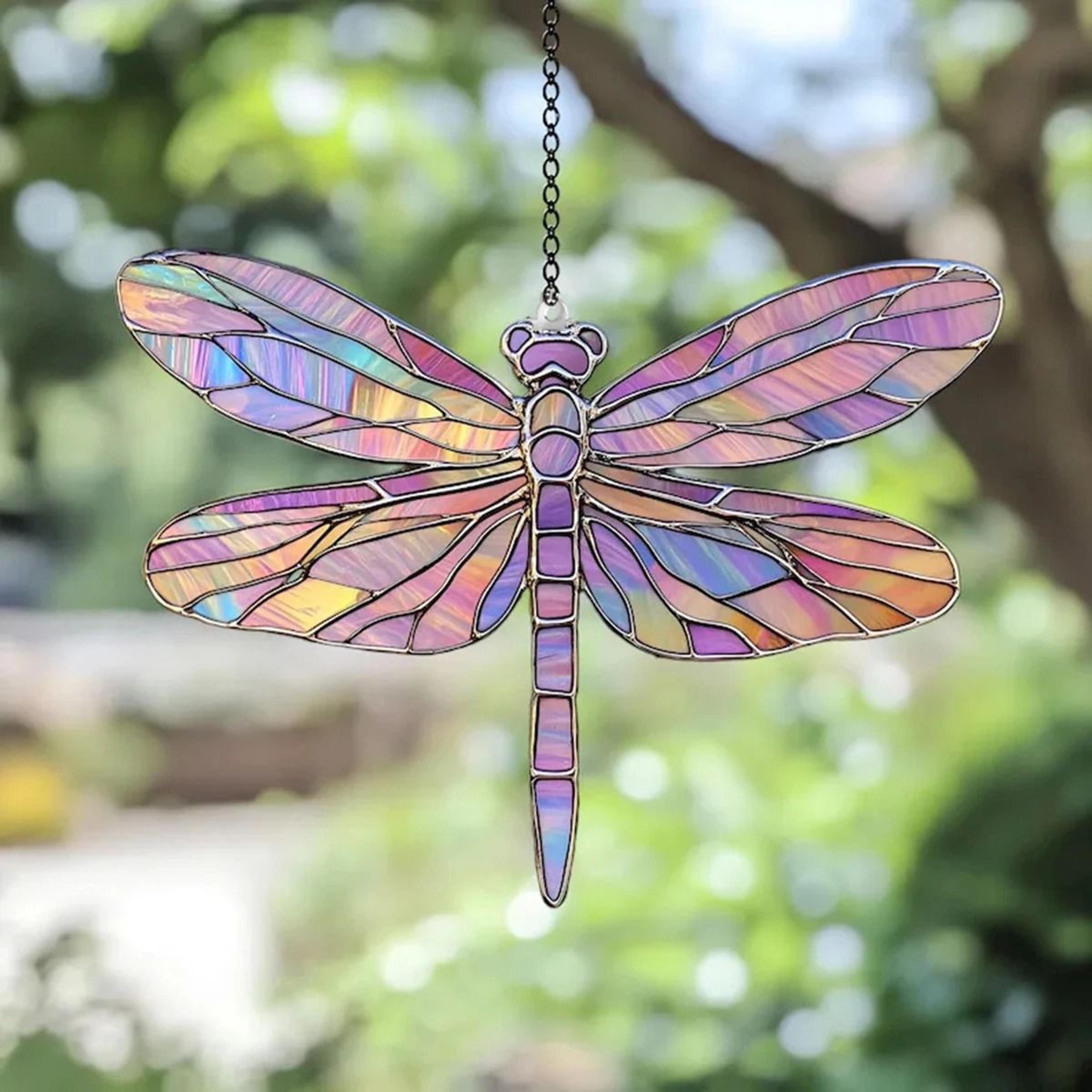 Colorful Dragonfly Suncatcher Acrylic Hanging Window Decor 9