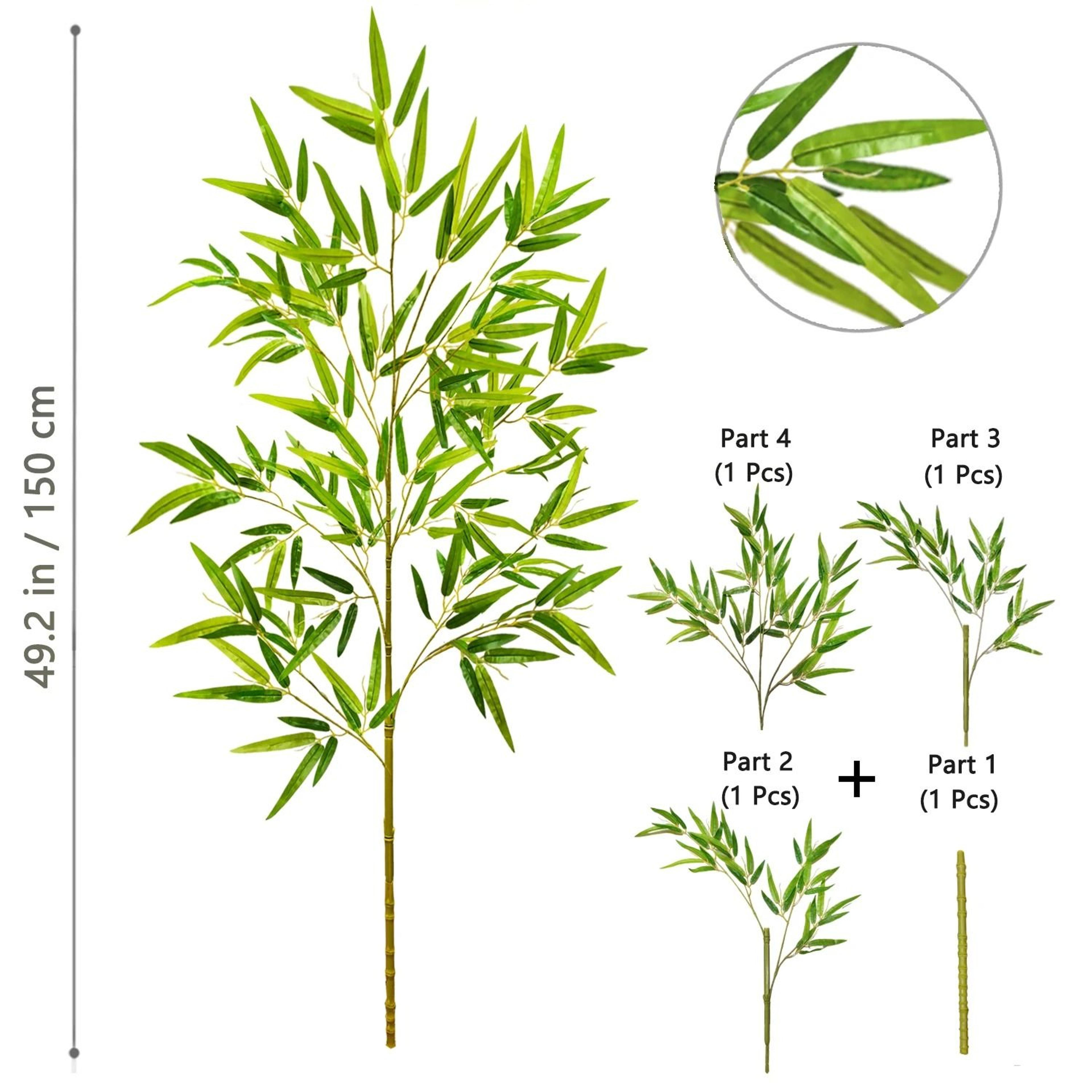Artificial Bamboo Leaves Tall Fake Bamboo Plant Realistic Indoor Office Greenery Decor 17