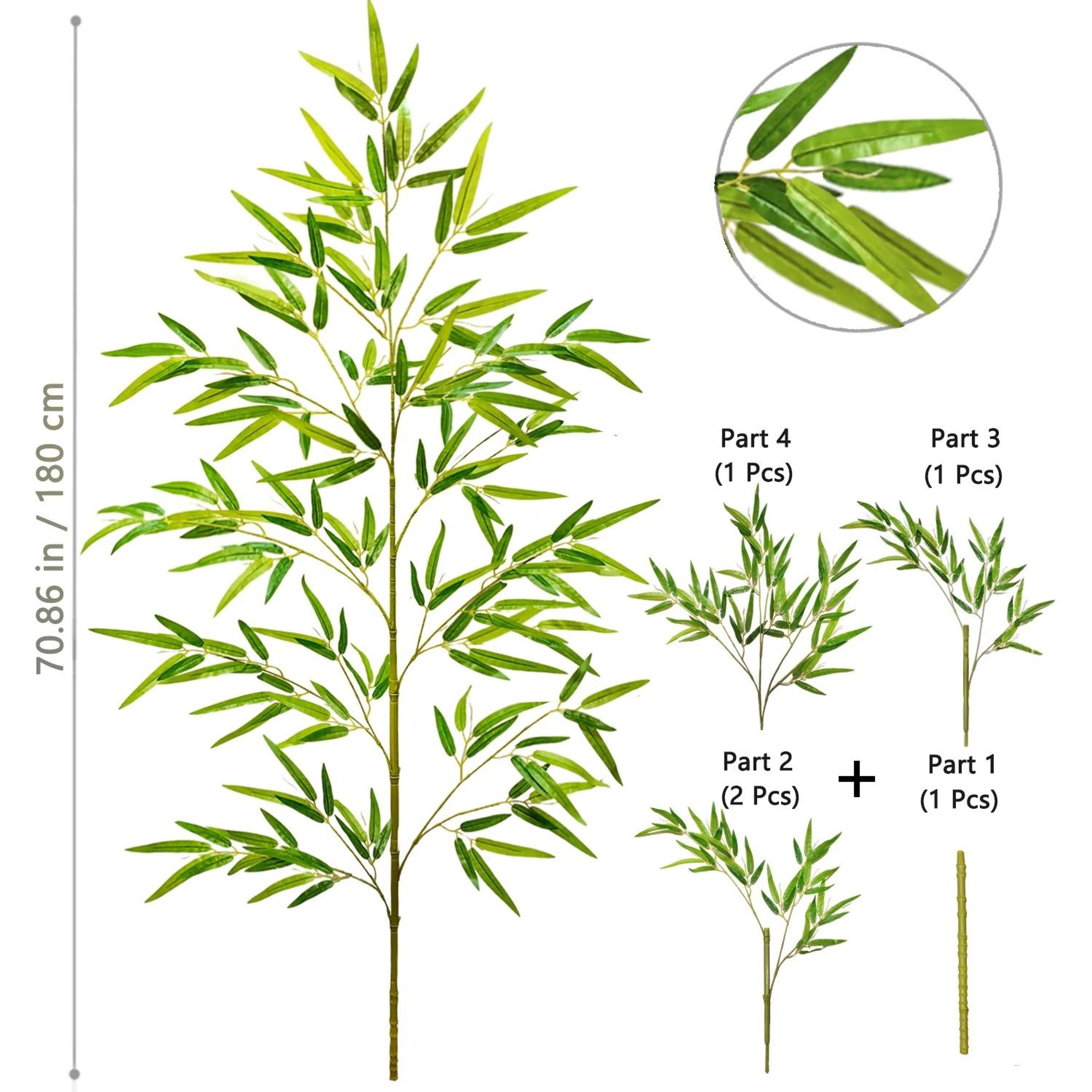Artificial Bamboo Leaves Tall Fake Bamboo Plant Realistic Indoor Office Greenery Decor 18