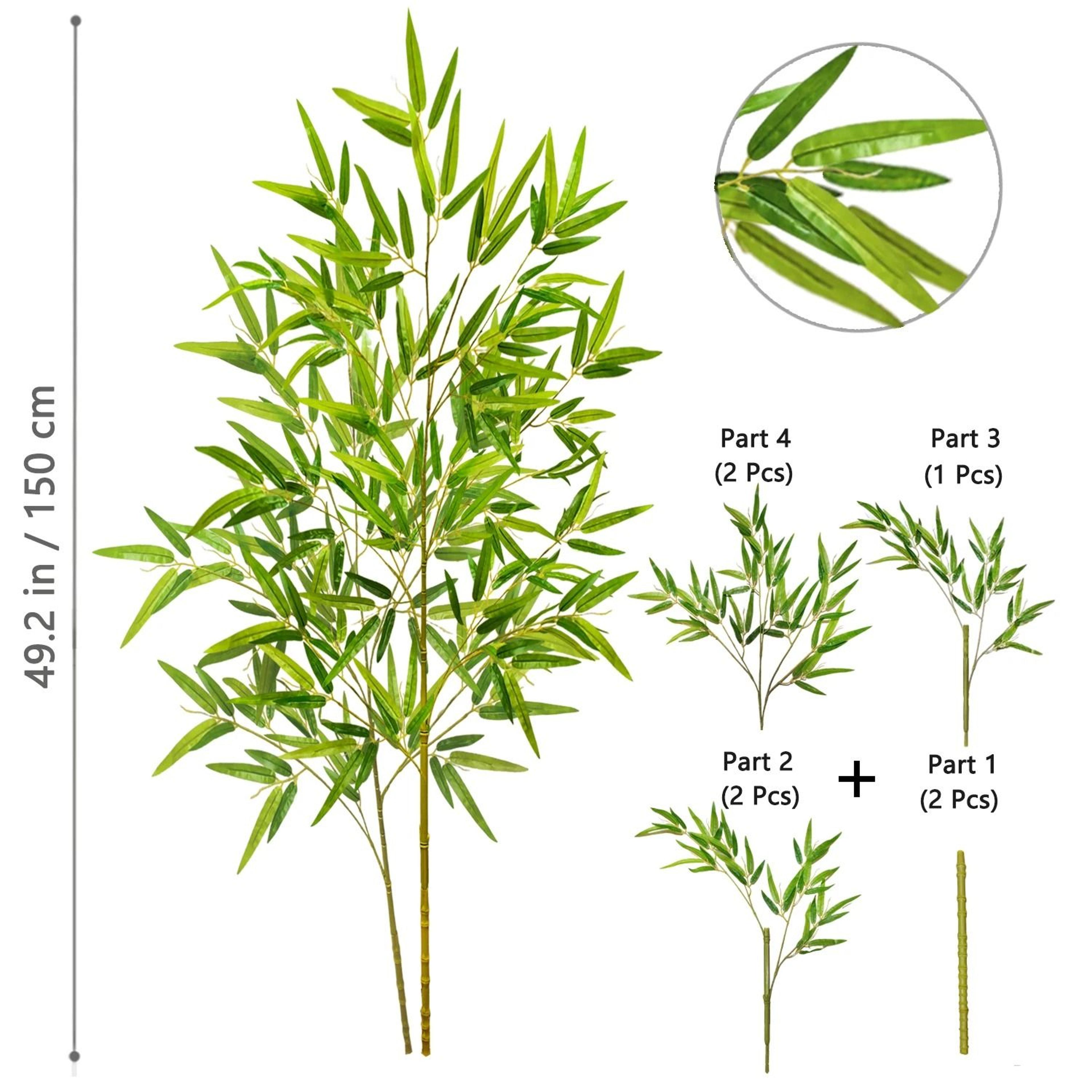 Artificial Bamboo Leaves Tall Fake Bamboo Plant Realistic Indoor Office Greenery Decor 25