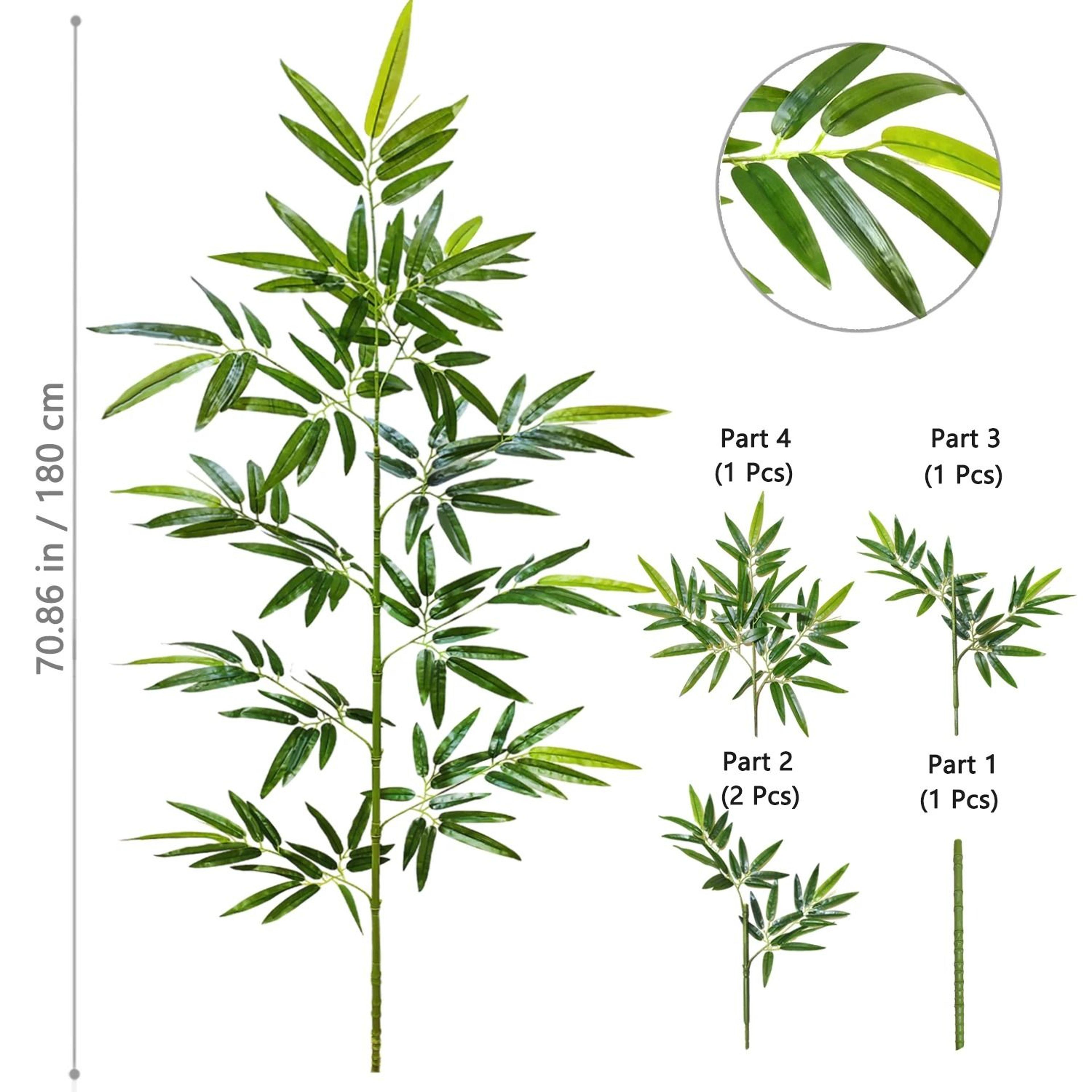 Artificial Bamboo Leaves Tall Fake Bamboo Plant Realistic Indoor Office Greenery Decor 26