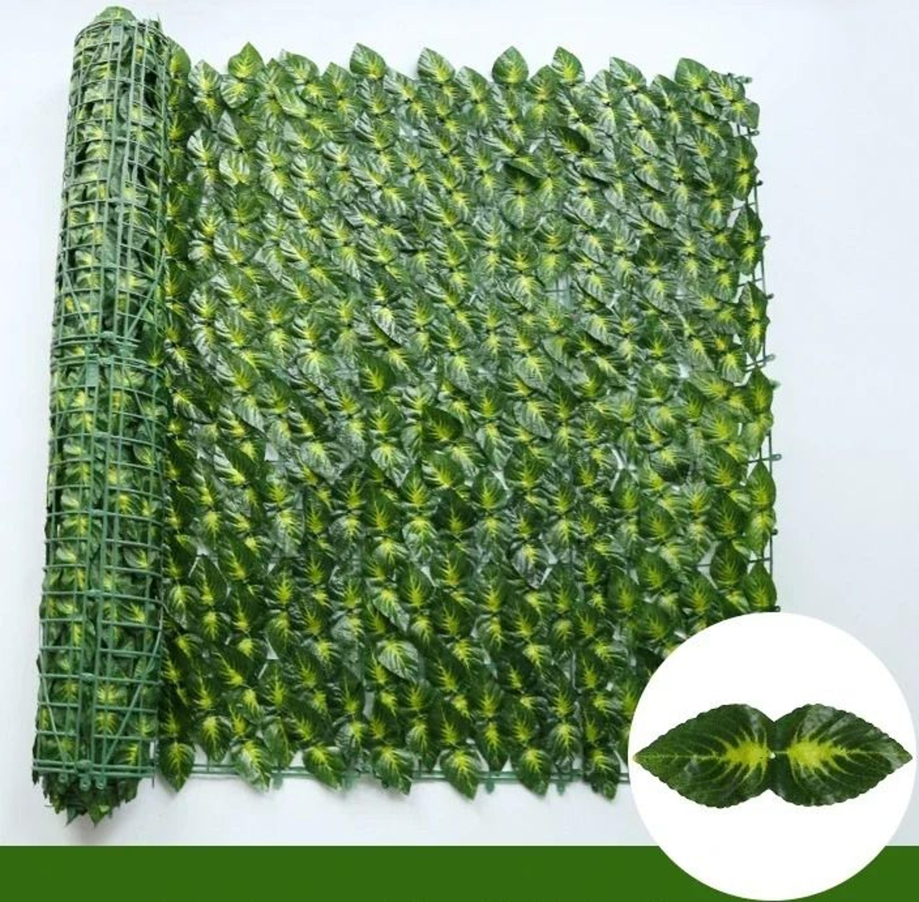 Artificial Ivy Privacy Fence Panel Green Hedge Screen For Balcony Garden 5