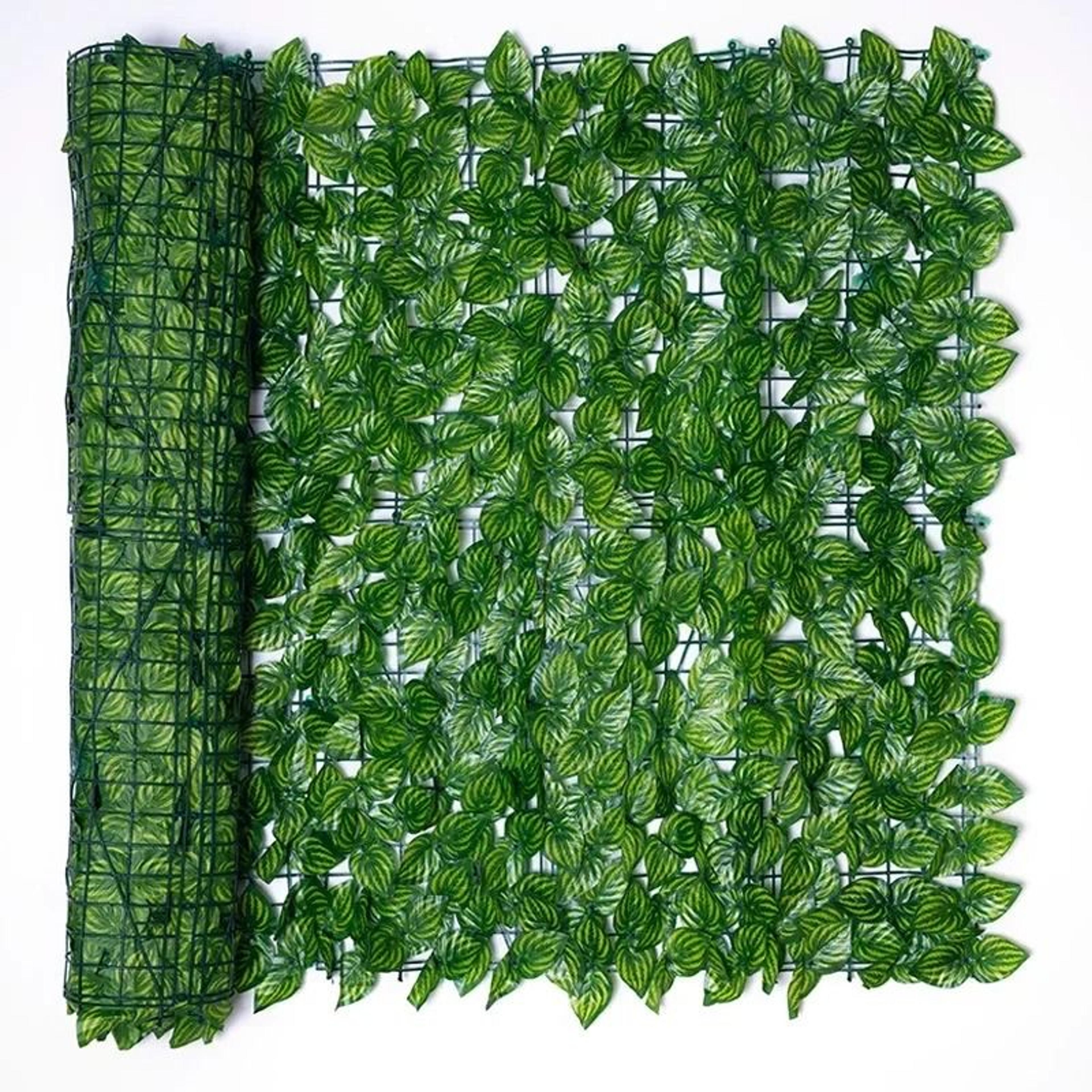 Artificial Ivy Privacy Fence Panel Green Hedge Screen For Balcony Garden 19