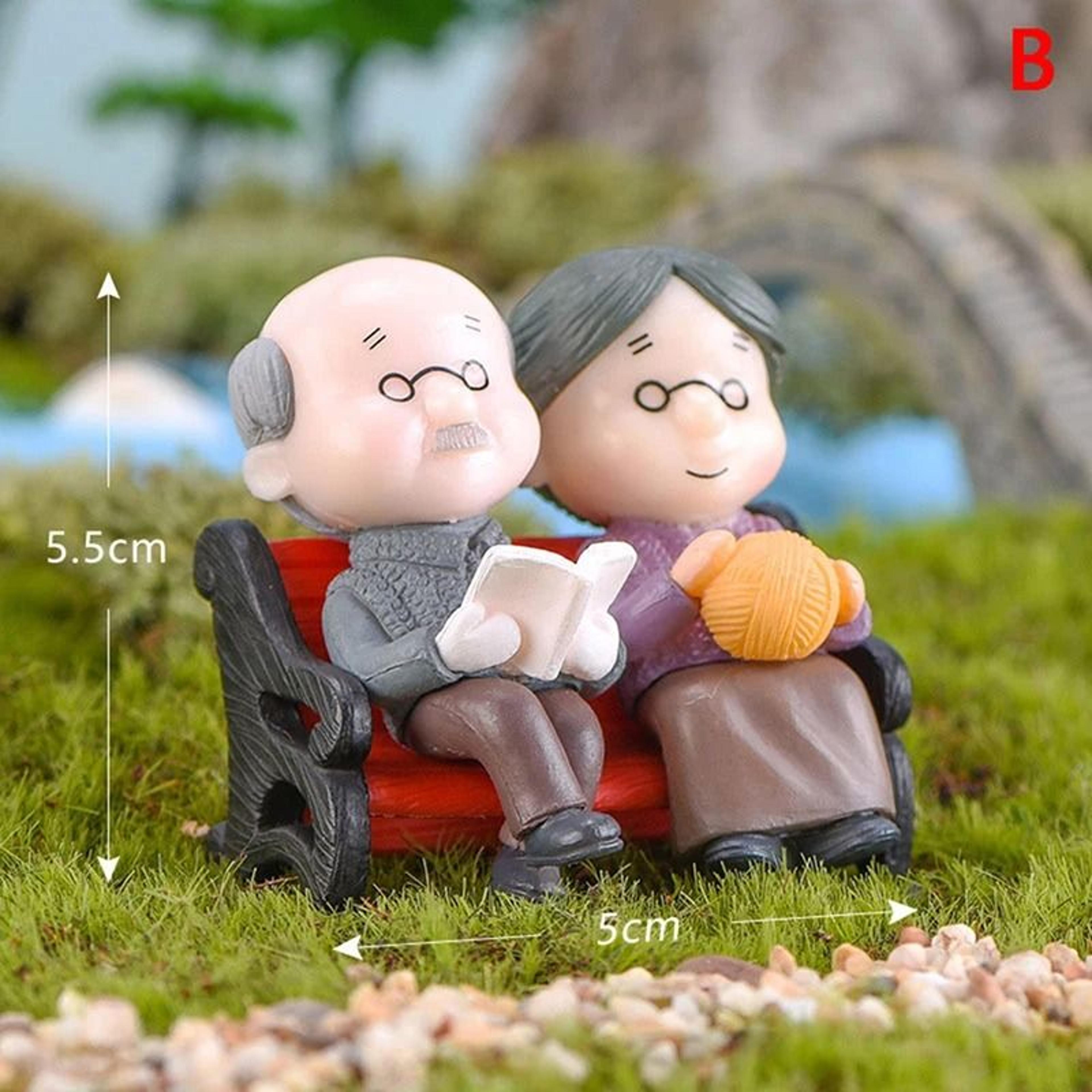 fairy garden miniatures mini animal figurines couple set for terrarium decor