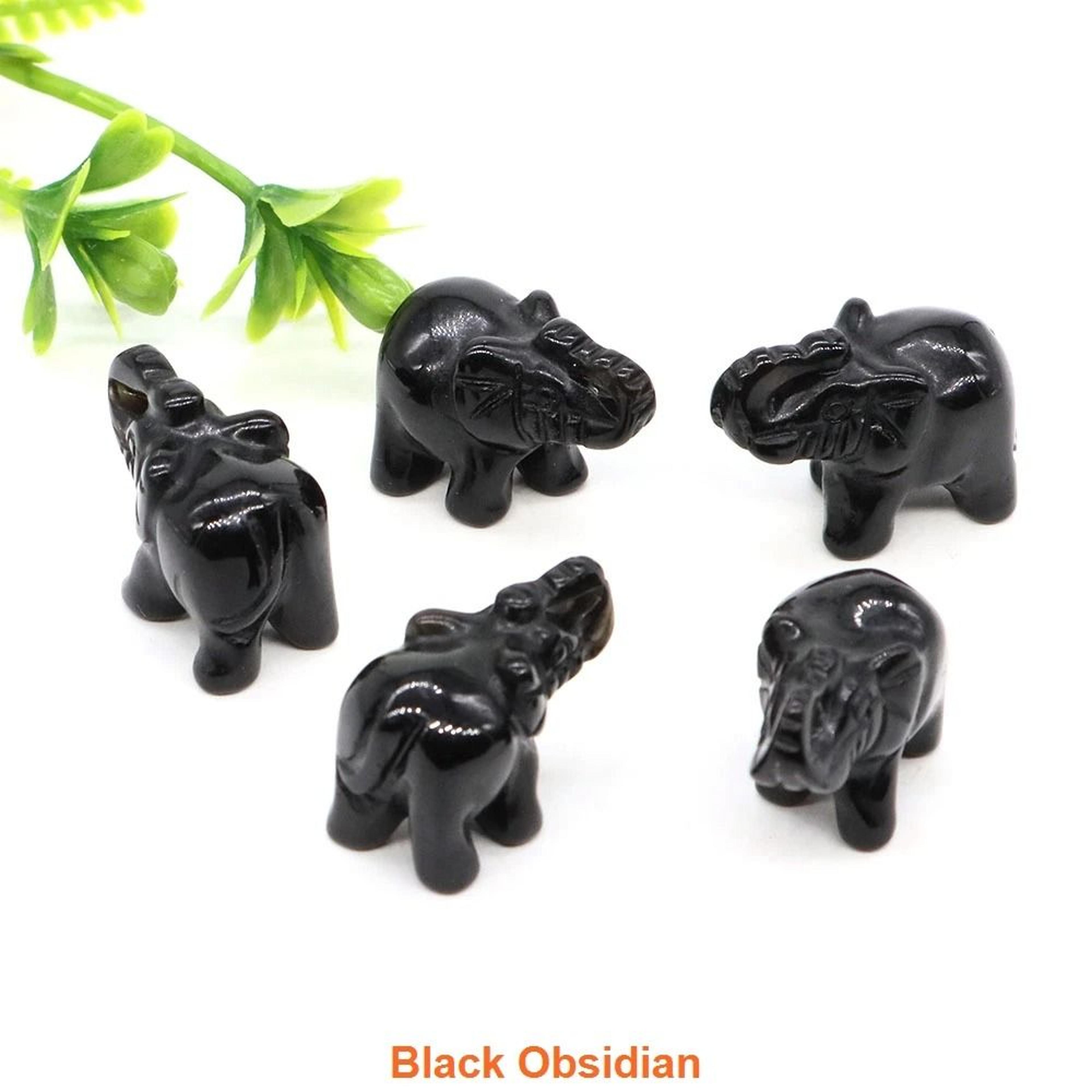 Crystal Elephant Figurine Mini Amethyst Stone Animal Decor For Healing And Home Display 29