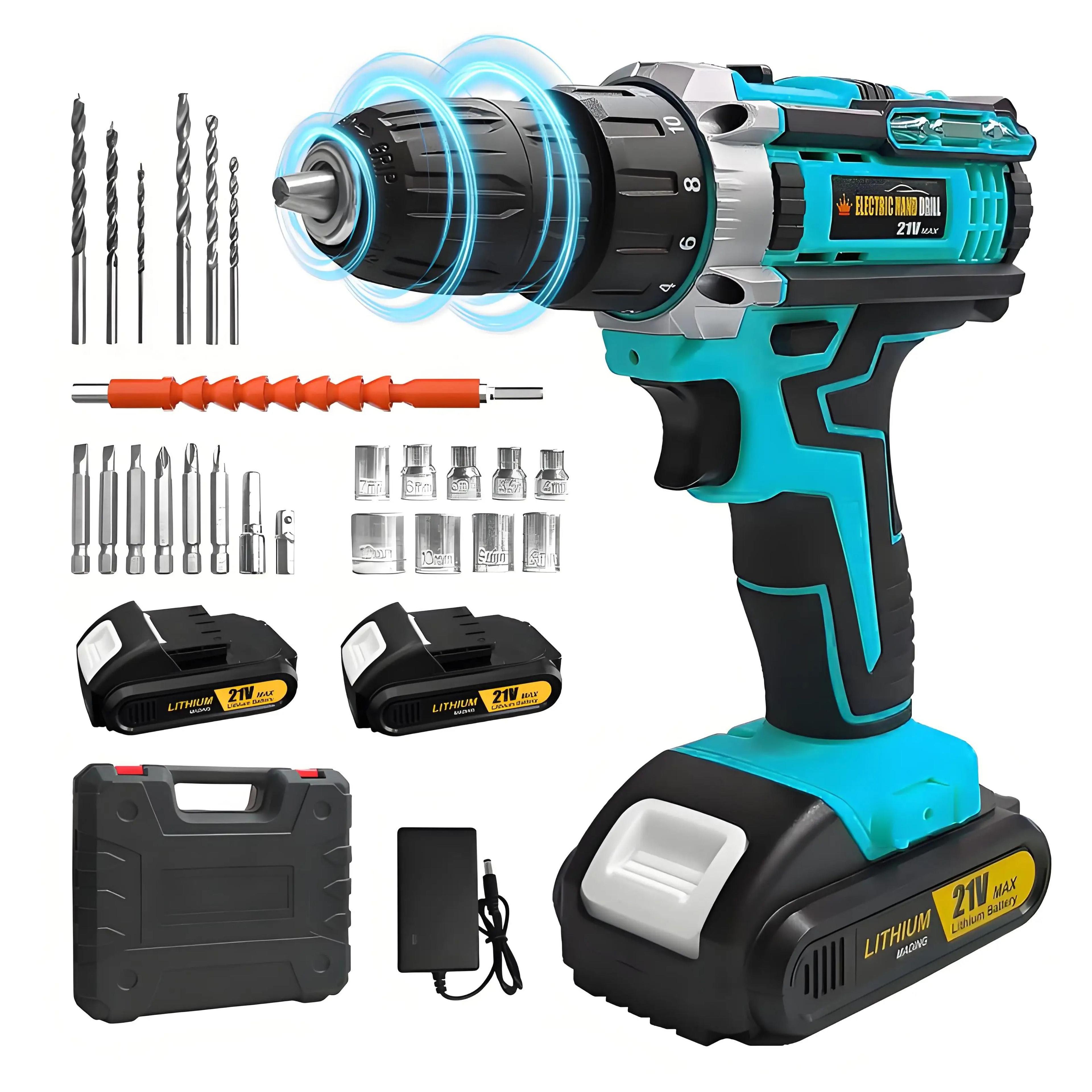 PowerDrive Cordless Electric Screwdriver Drill Combo Home DIY Kit 5