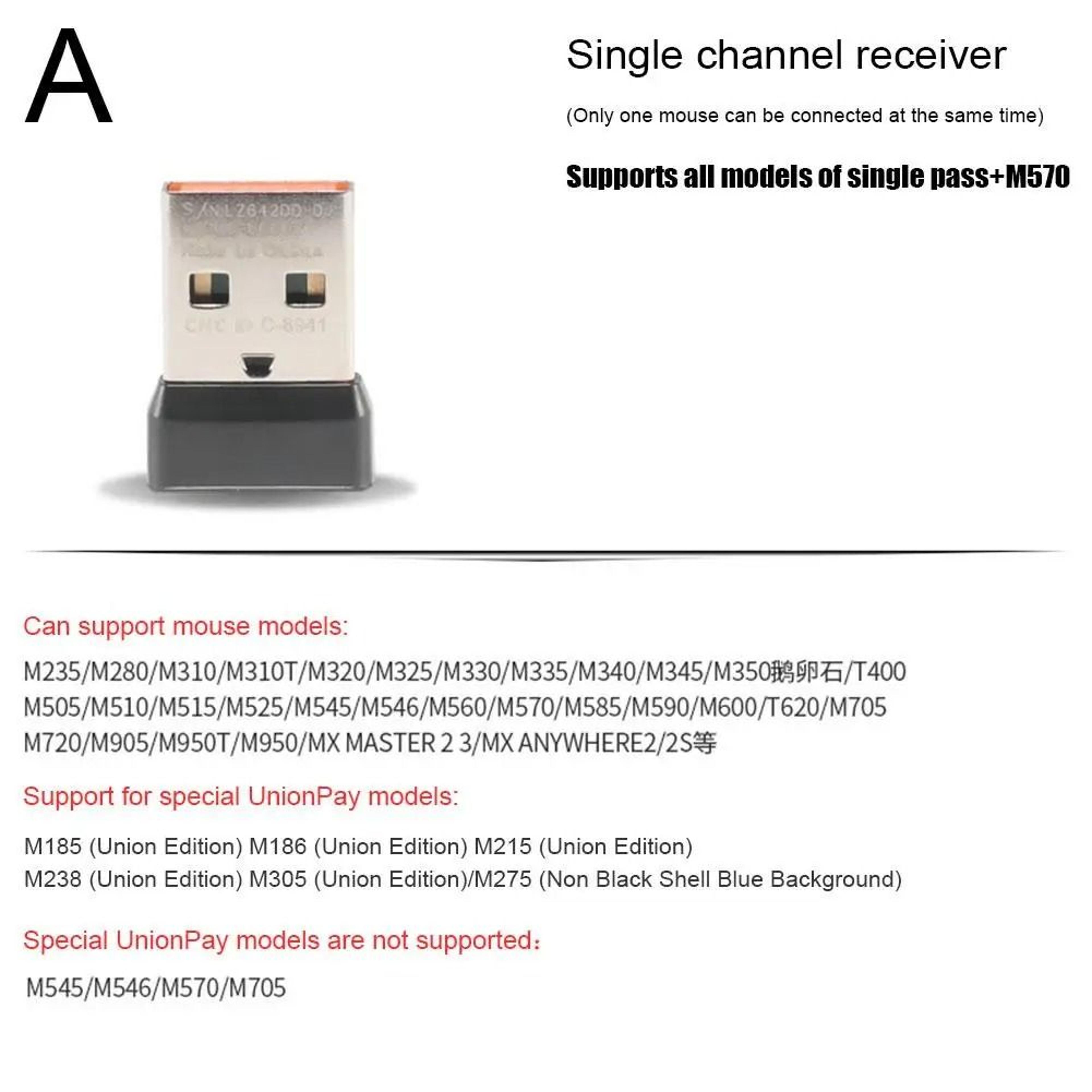 USB Unifying Receiver Wireless Mouse Keyboard Dongle Multi Device Adapter 1