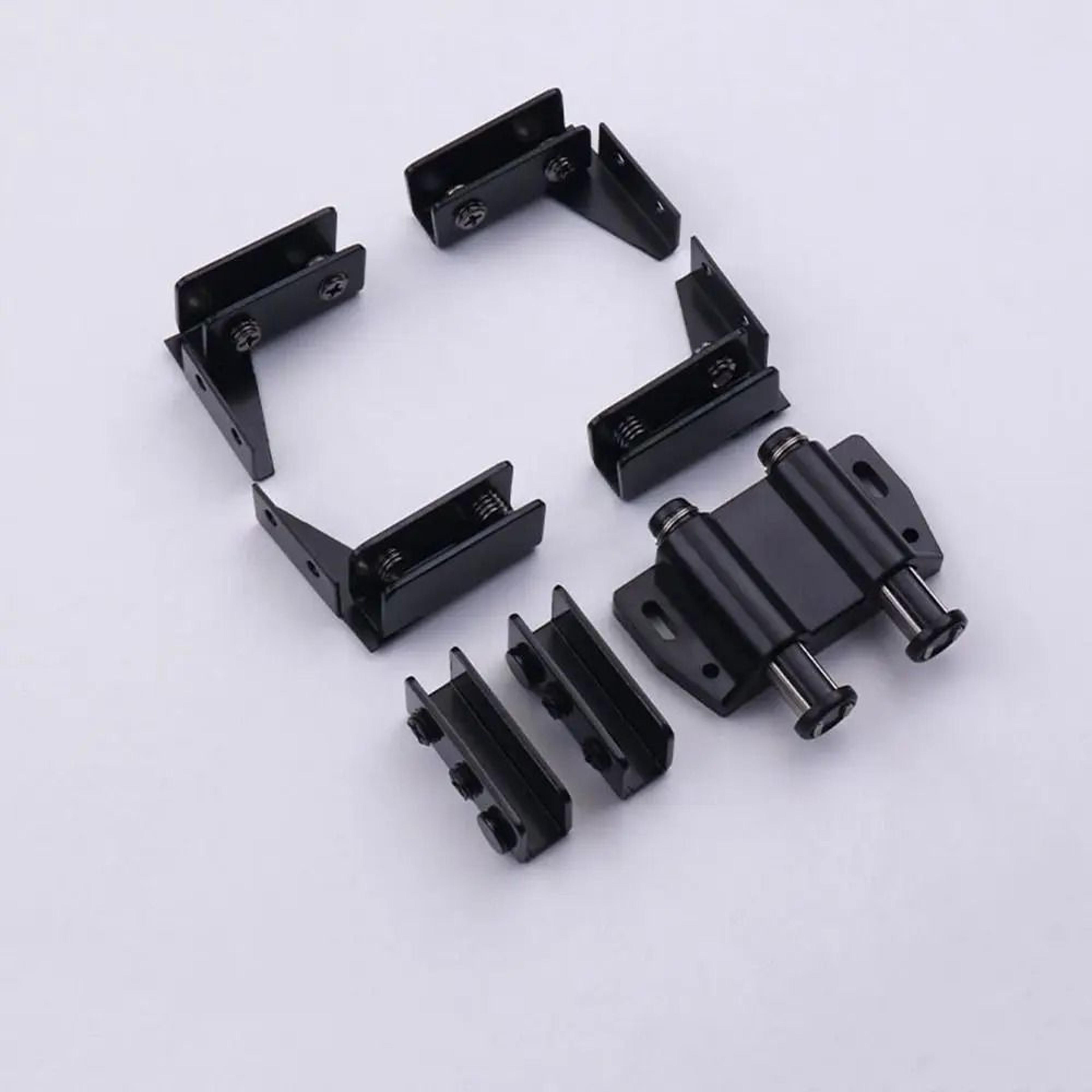 Glass Door Hinge Zinc Alloy Non Perforated Cabinet Glass Hinge Set Of 2 6