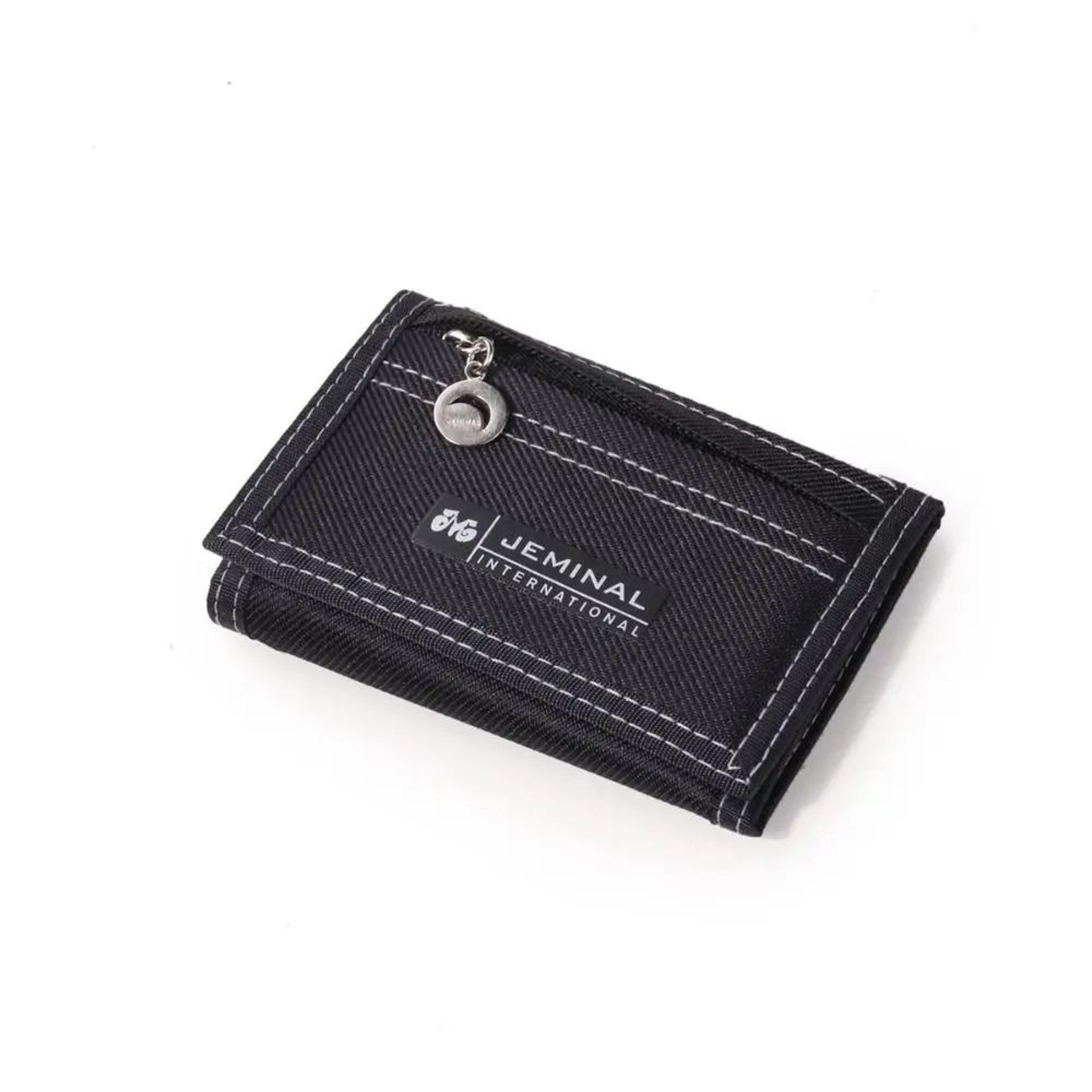 Canvas Trifold Wallet For Men Compact Card Holder Coin Purse 4