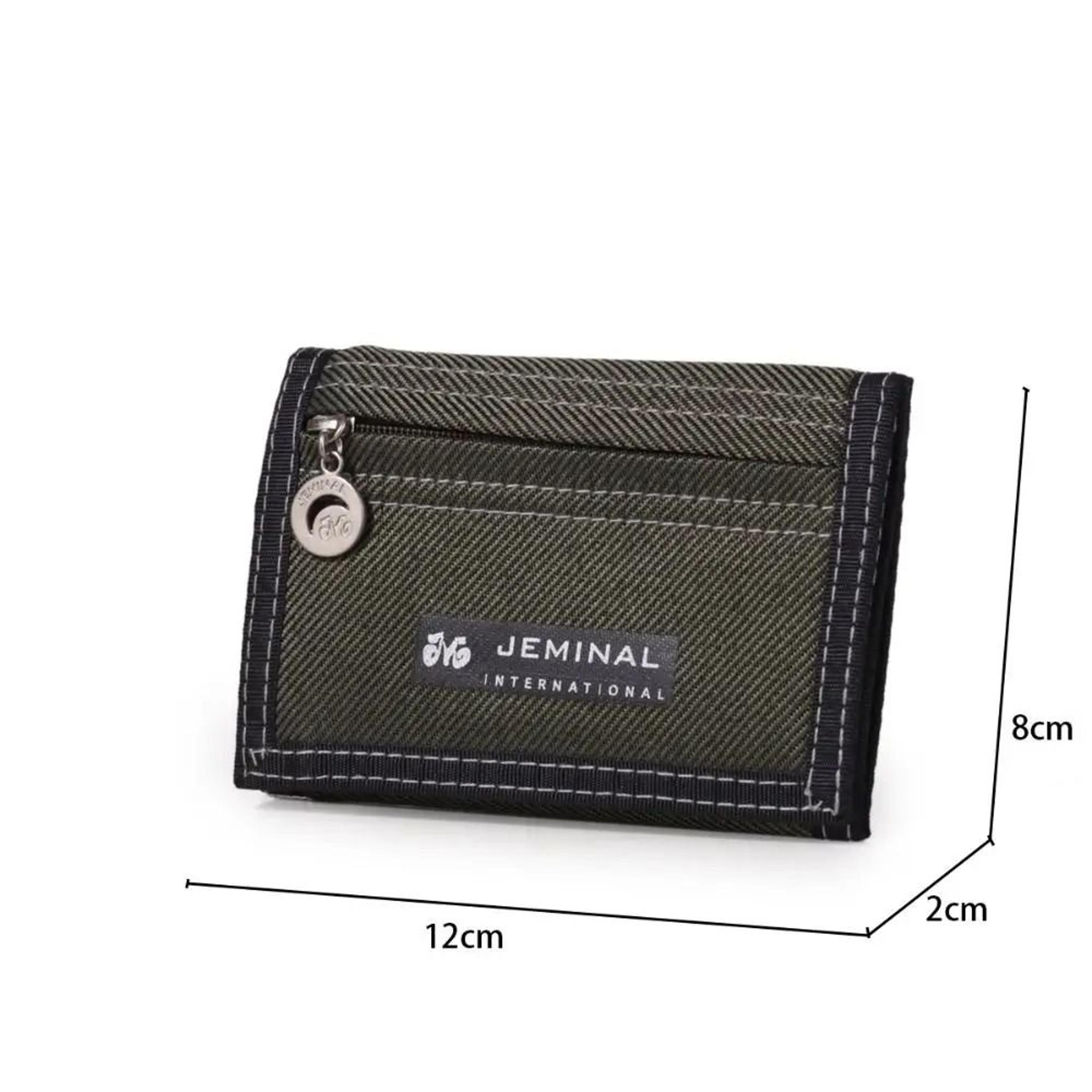 Canvas Trifold Wallet For Men Compact Card Holder Coin Purse 6