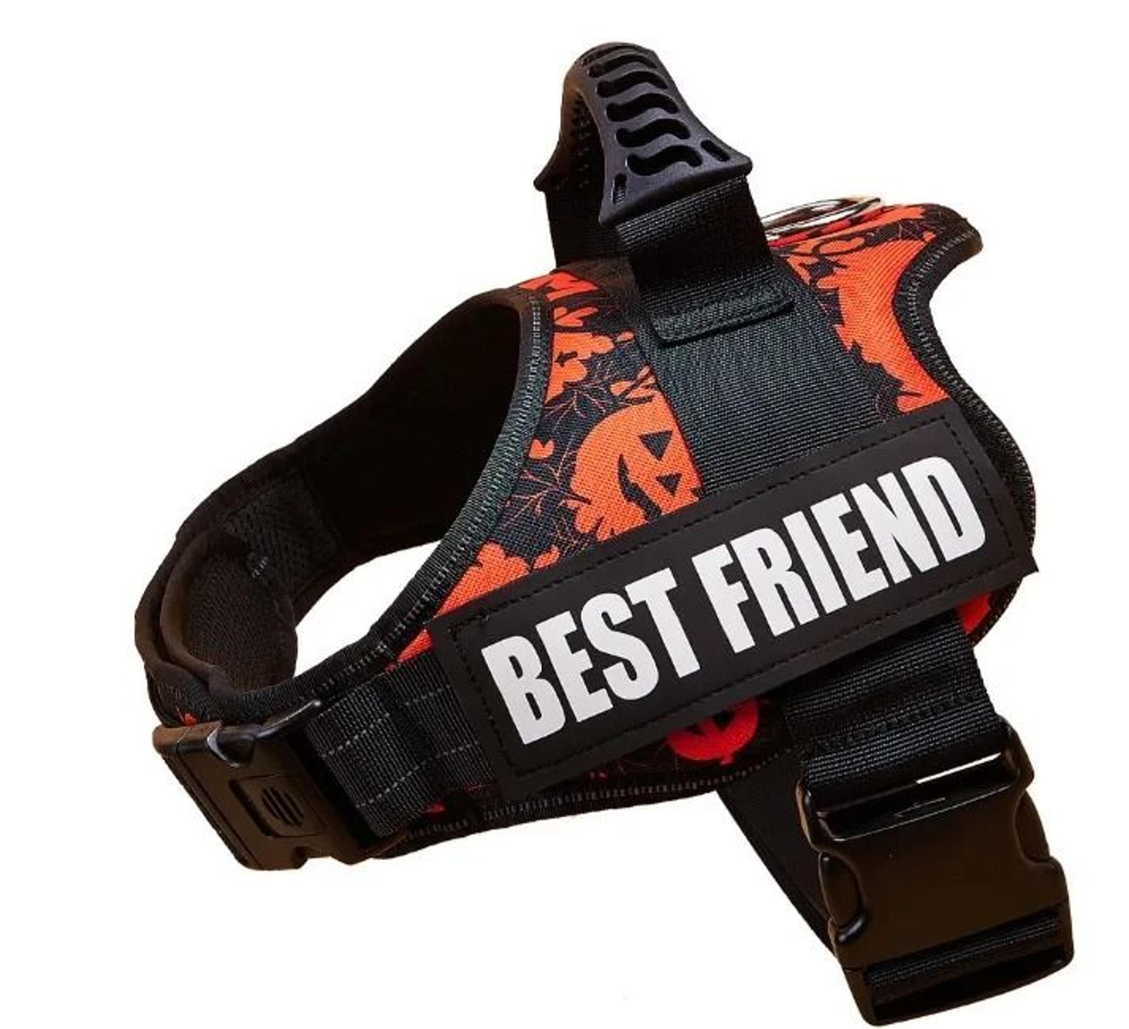 comfortfit adjustable nylon dog harness with custom name id