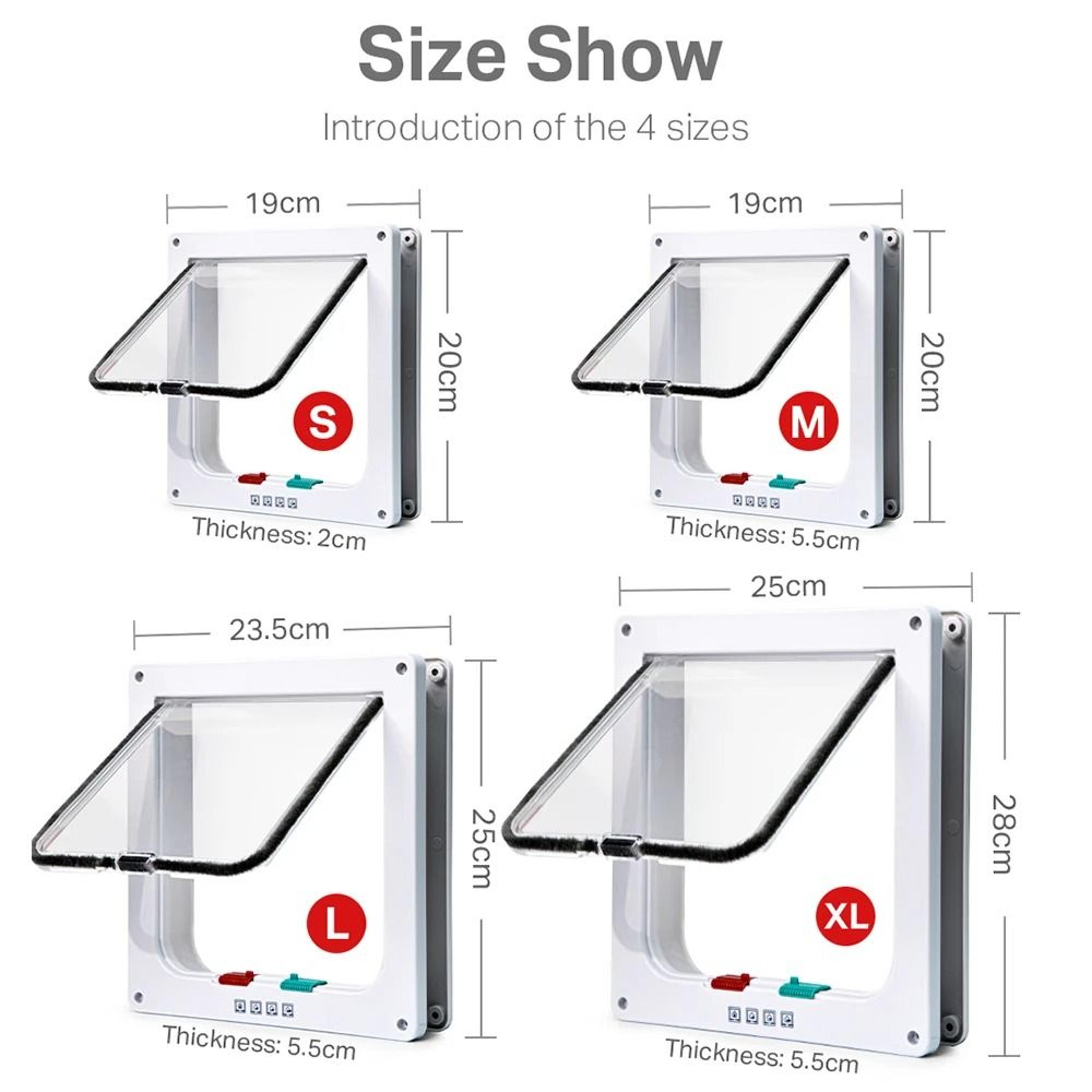 Smart 4 Way Locking Pet Door Secure Cat And Dog Flap Door With Direction Control 4