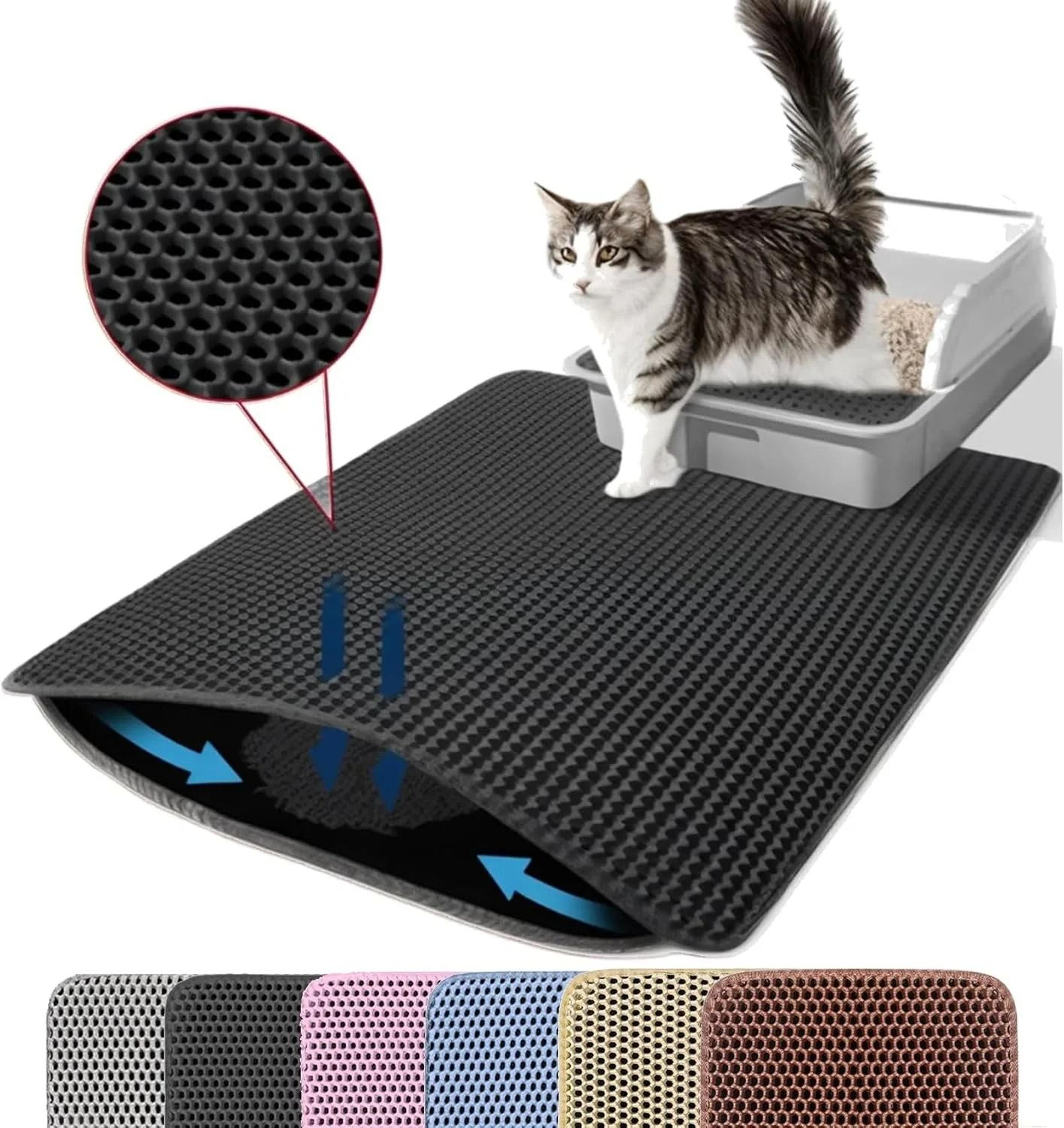waterproof double layer cat litter mat for litter trapping and floor protection