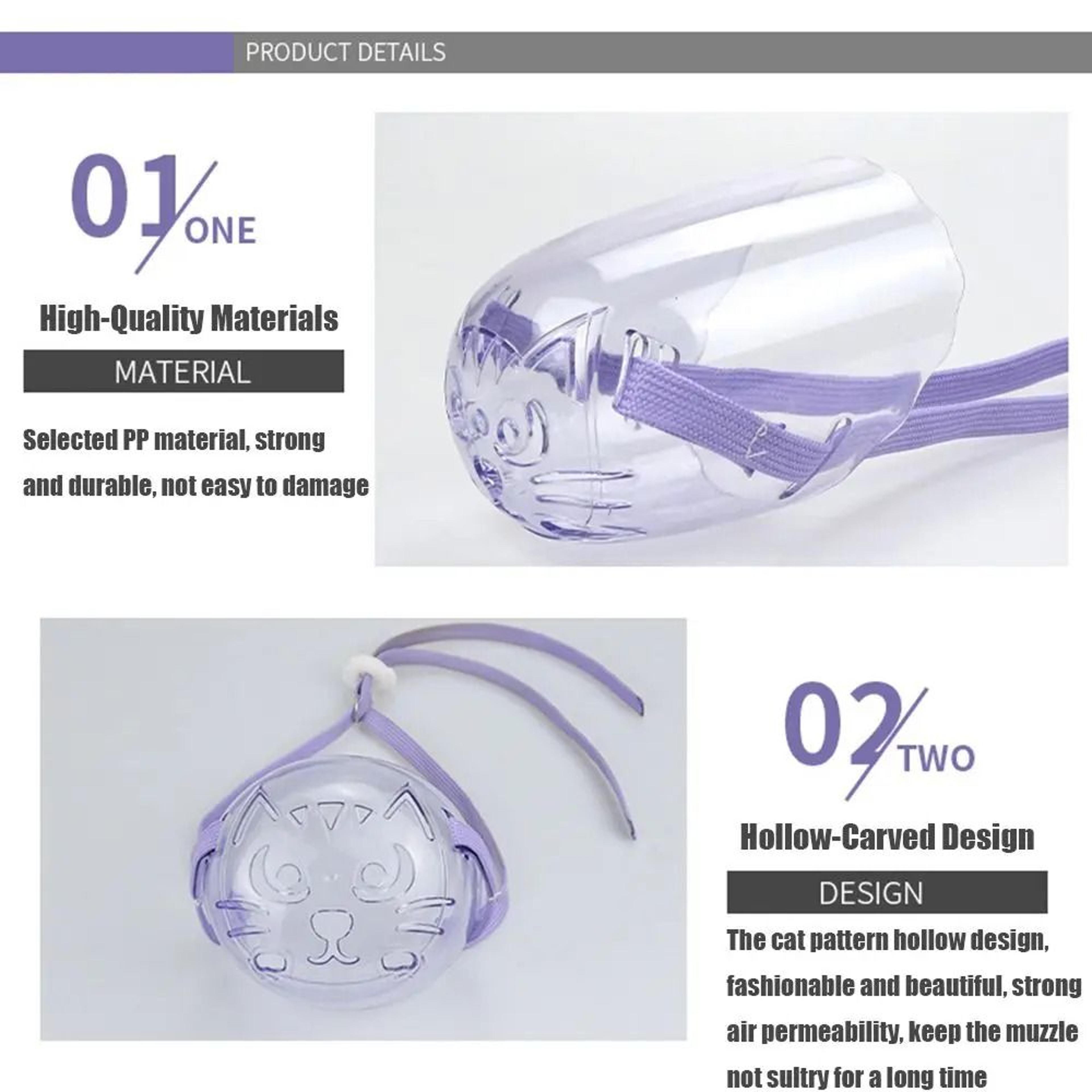 Transparent Anti Bite Cat Muzzle For Grooming Bathing Nail Trimming And Vet Care 7