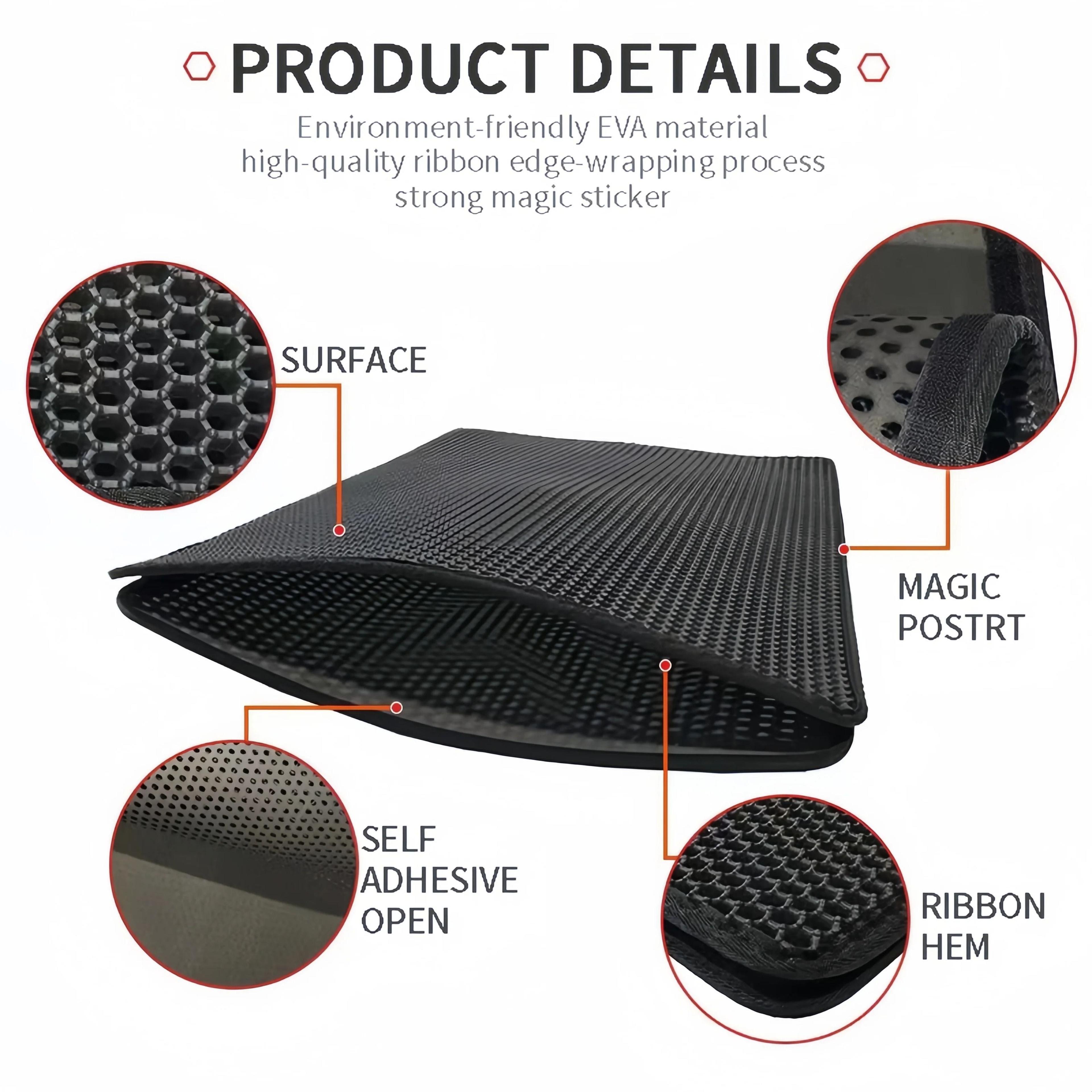 Large EVA Double Layer Cat Litter Mat Waterproof Honeycomb Litter Trapping Pad 4