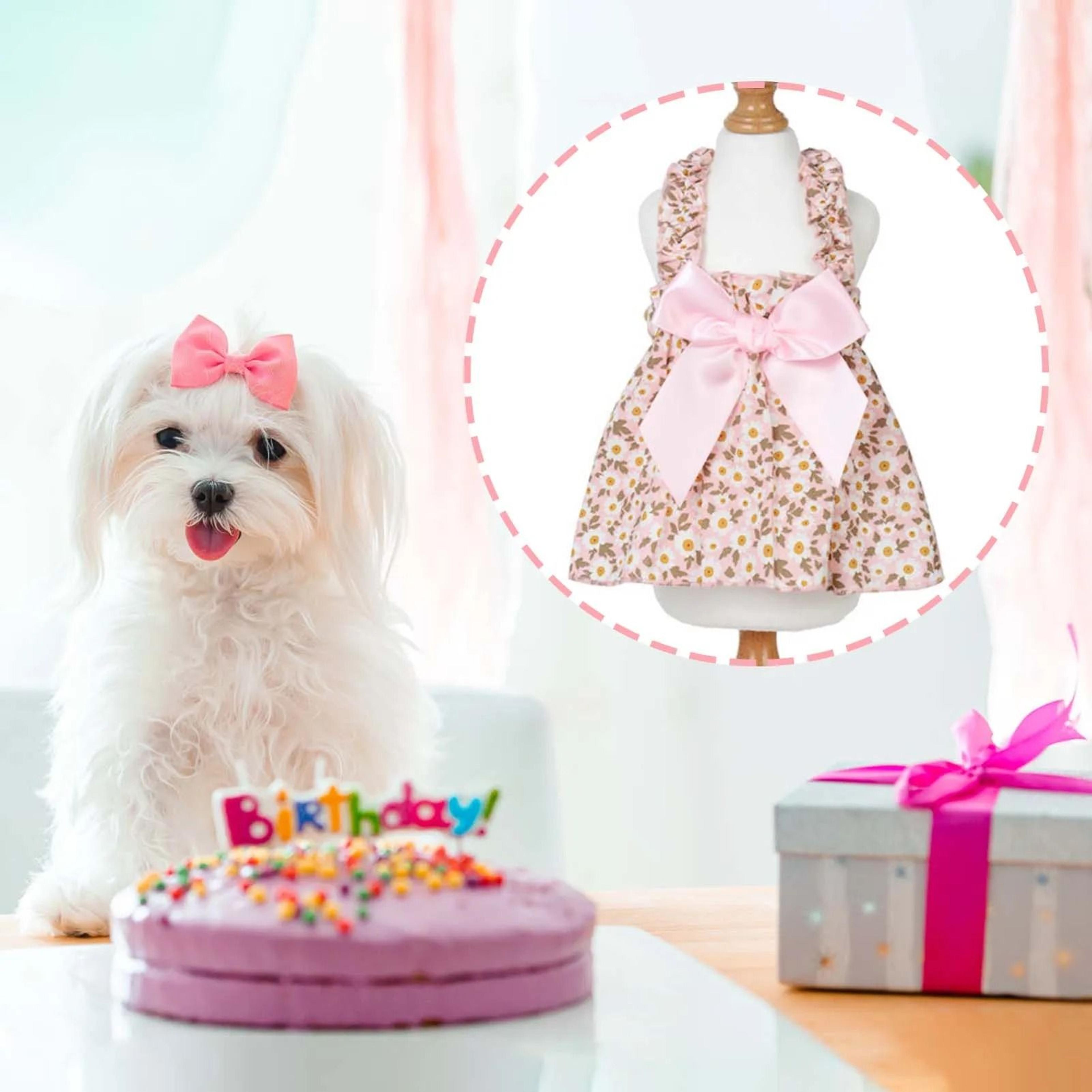 Pink Floral Summer Pet Dress For Cats Dogs And Puppies 1