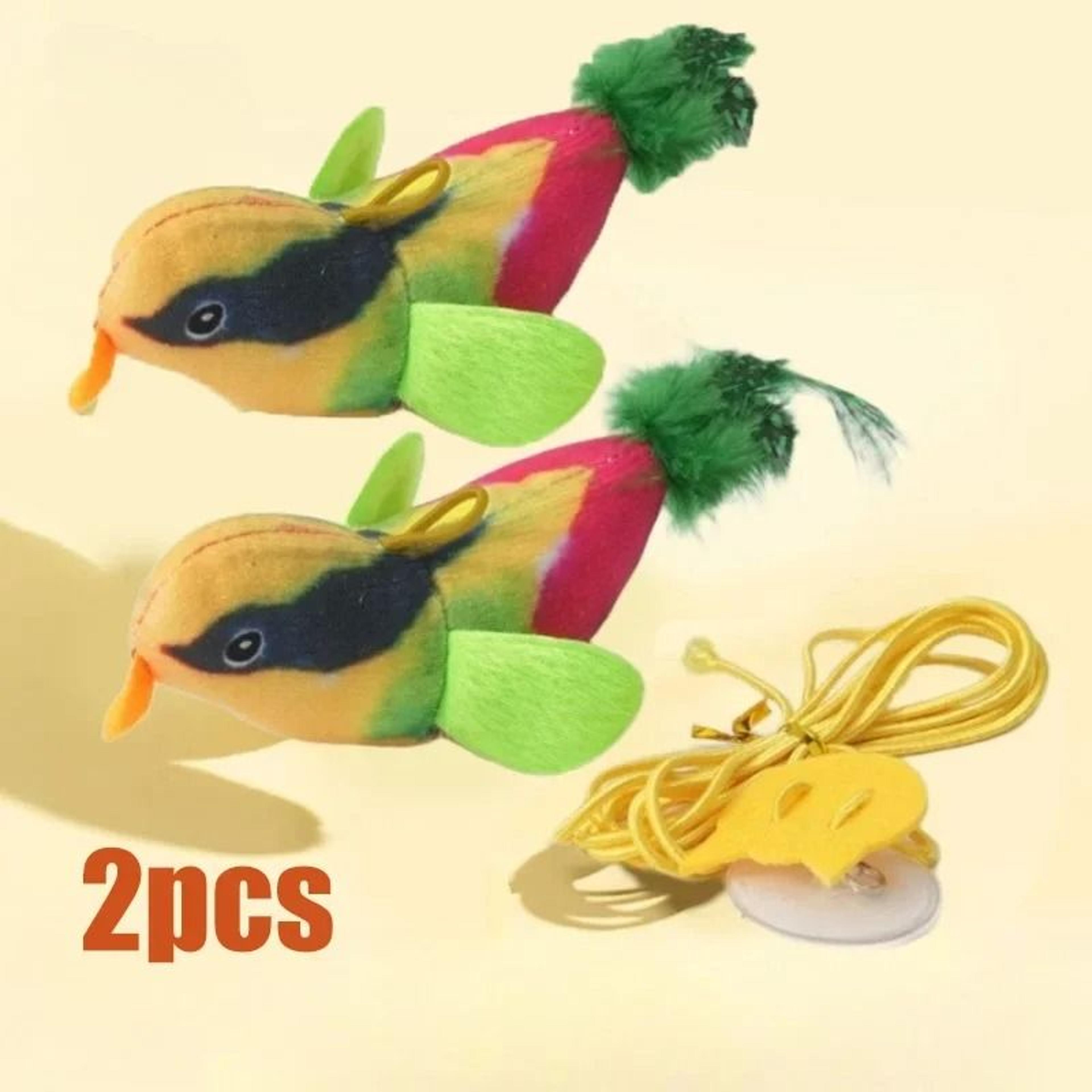 Wall Hanging Bird Cat Toy With Sound And Catnip 5