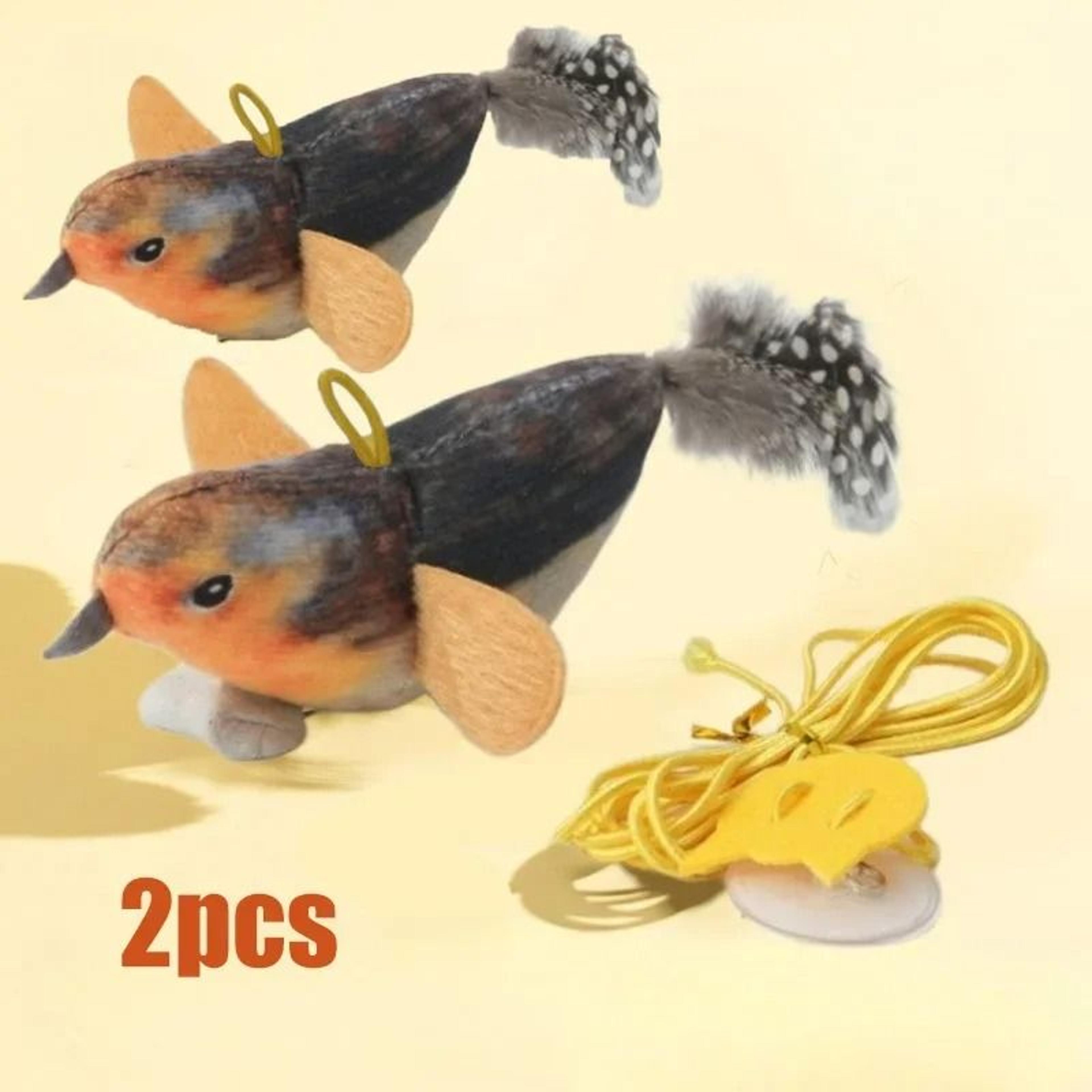 Wall Hanging Bird Cat Toy With Sound And Catnip 6
