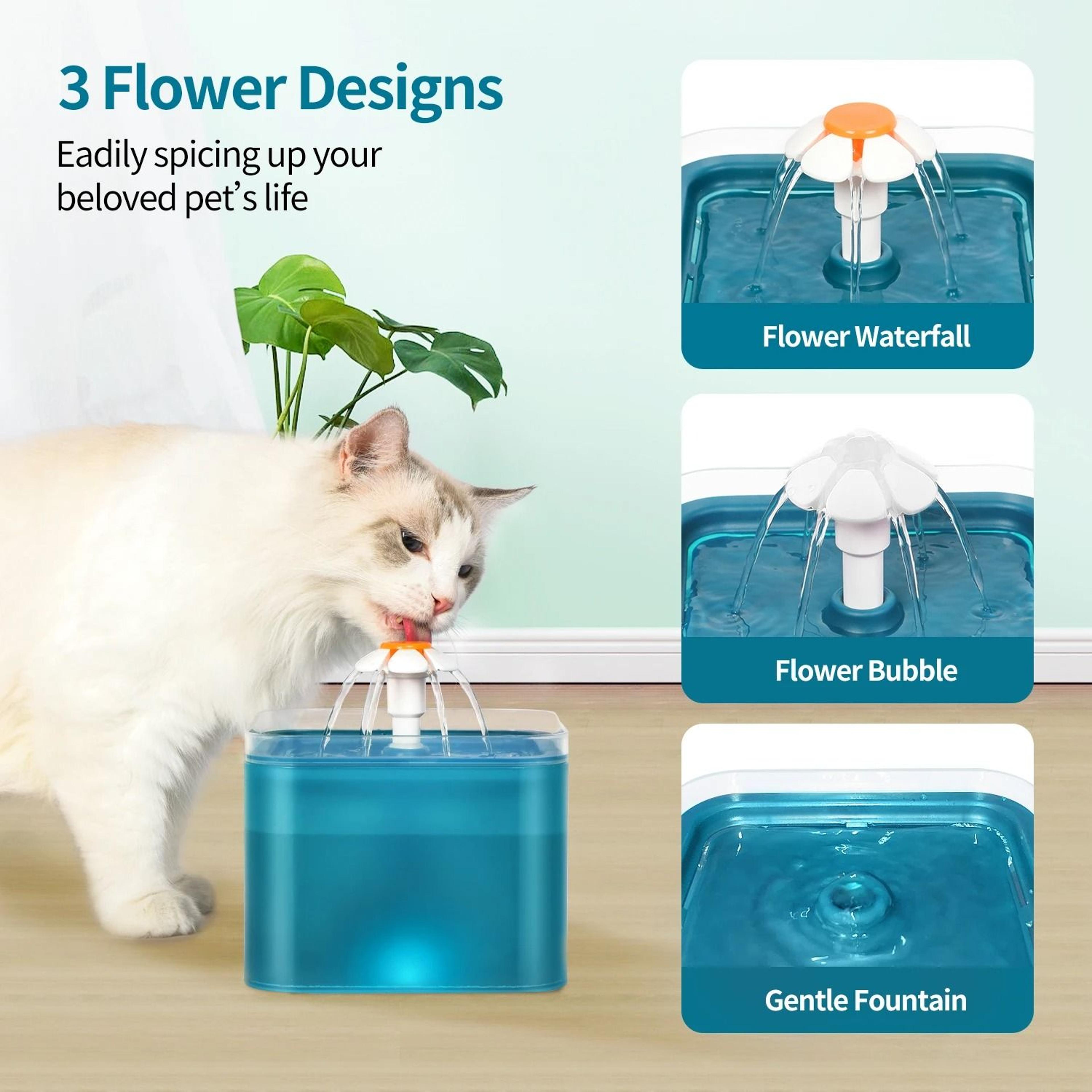 Ultra Silent 2L Cat Water Fountain With LED Light And Carbon Filter 10