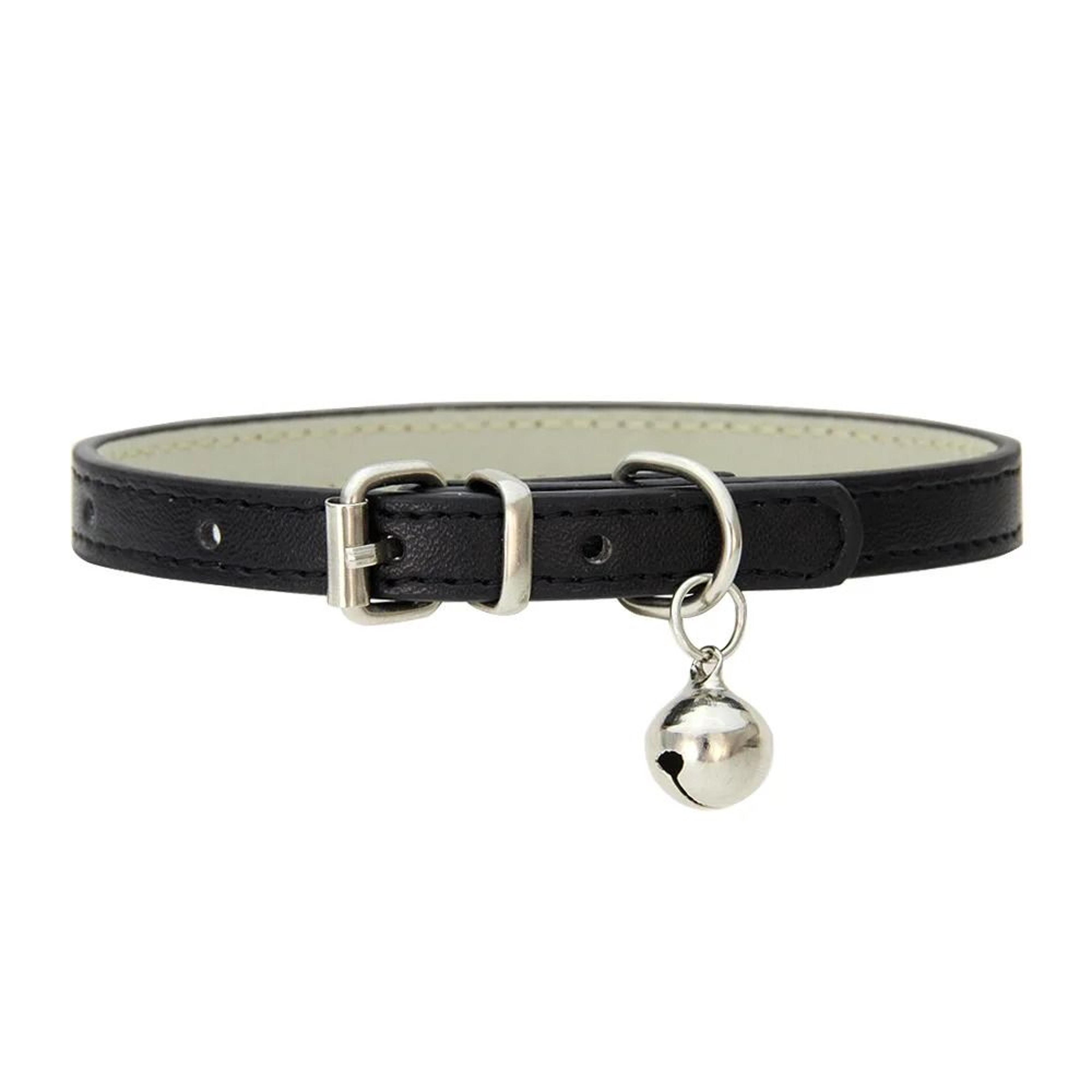 Adjustable PU Leather Cat Collar With Metal Buckle For Small Dogs And Cats 4