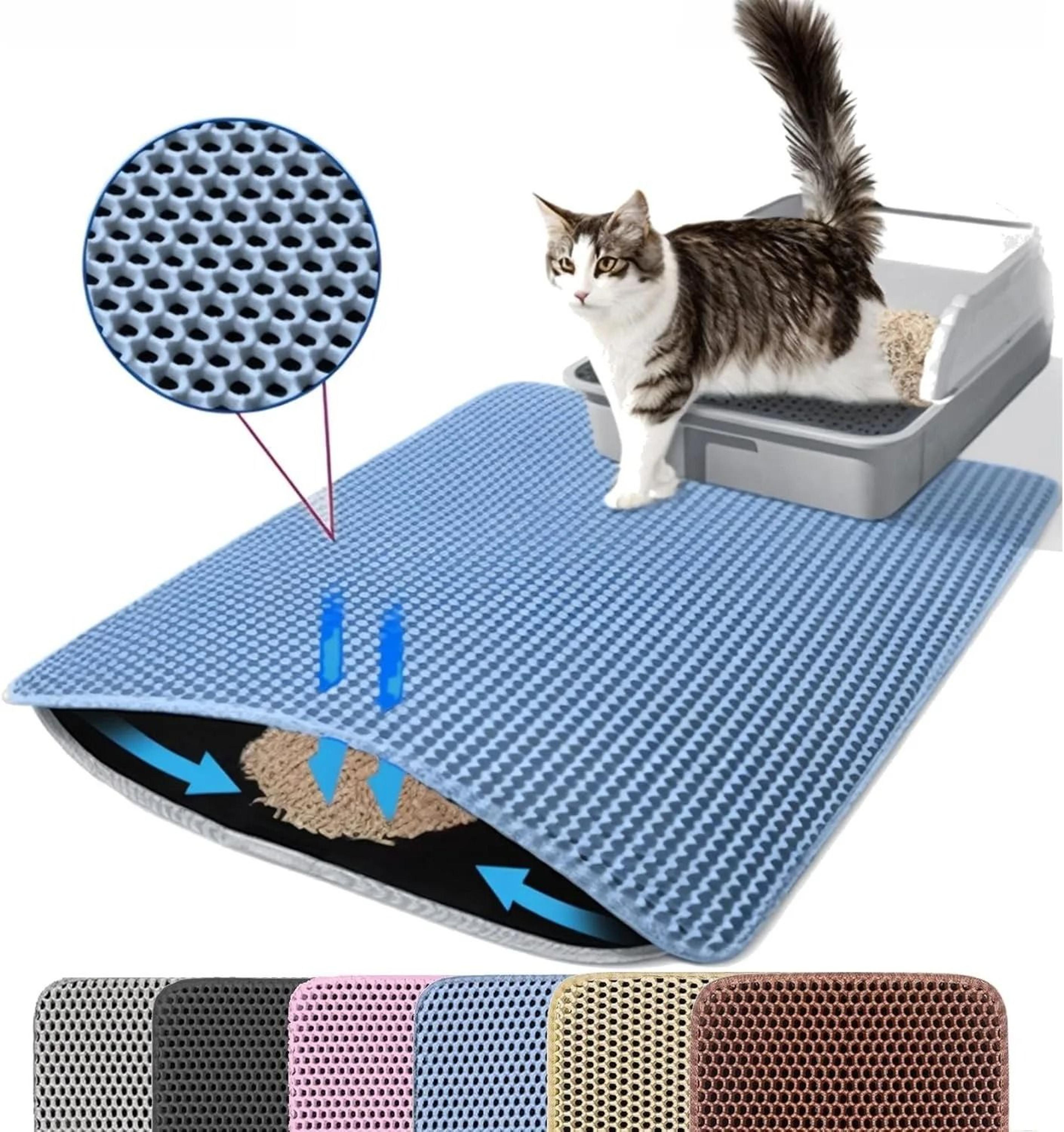Double Layer Waterproof Cat Litter Mat For Non Slip Litter Box Floor Protection 4