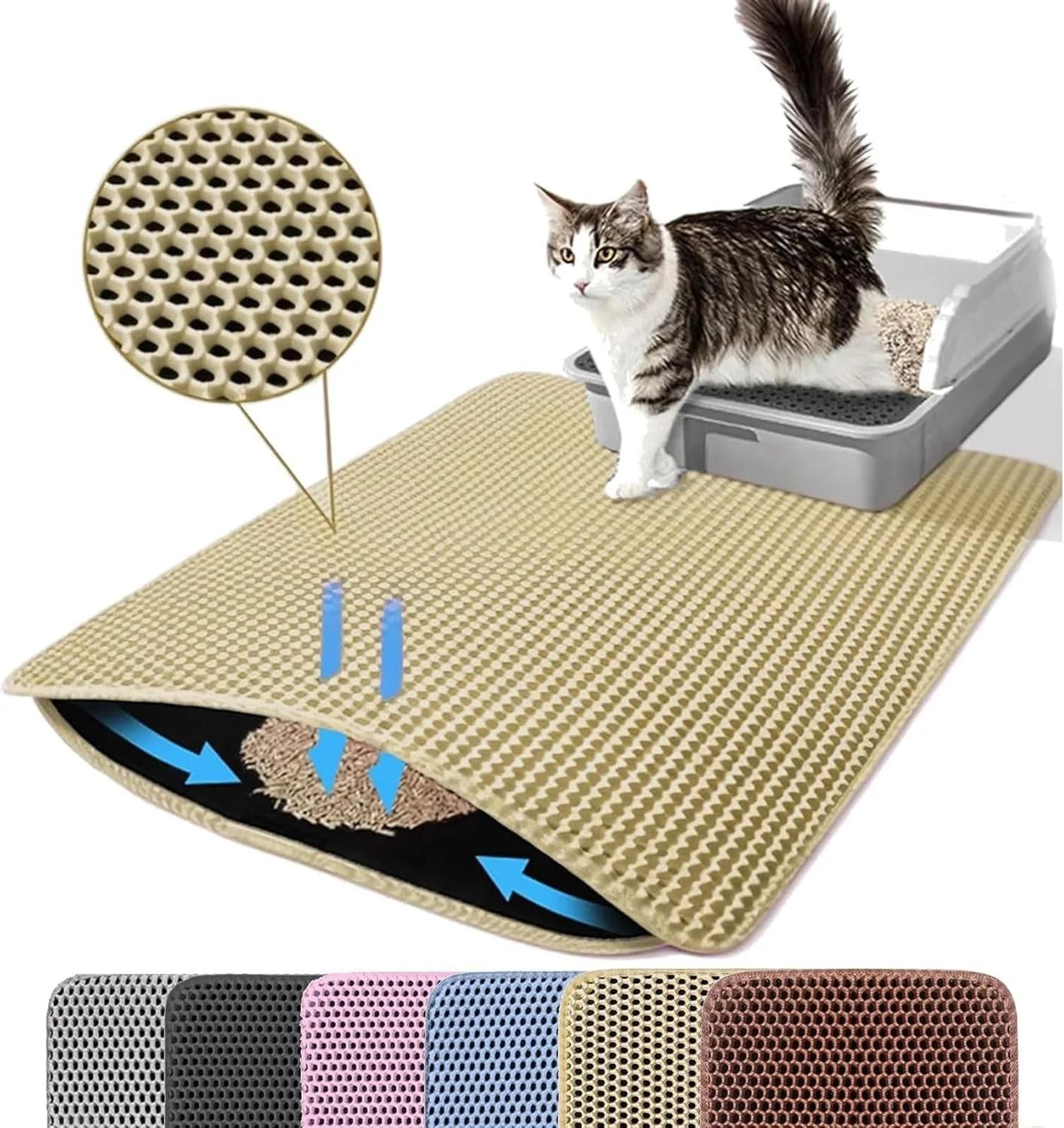 Double Layer Waterproof Cat Litter Mat For Non Slip Litter Box Floor Protection 3
