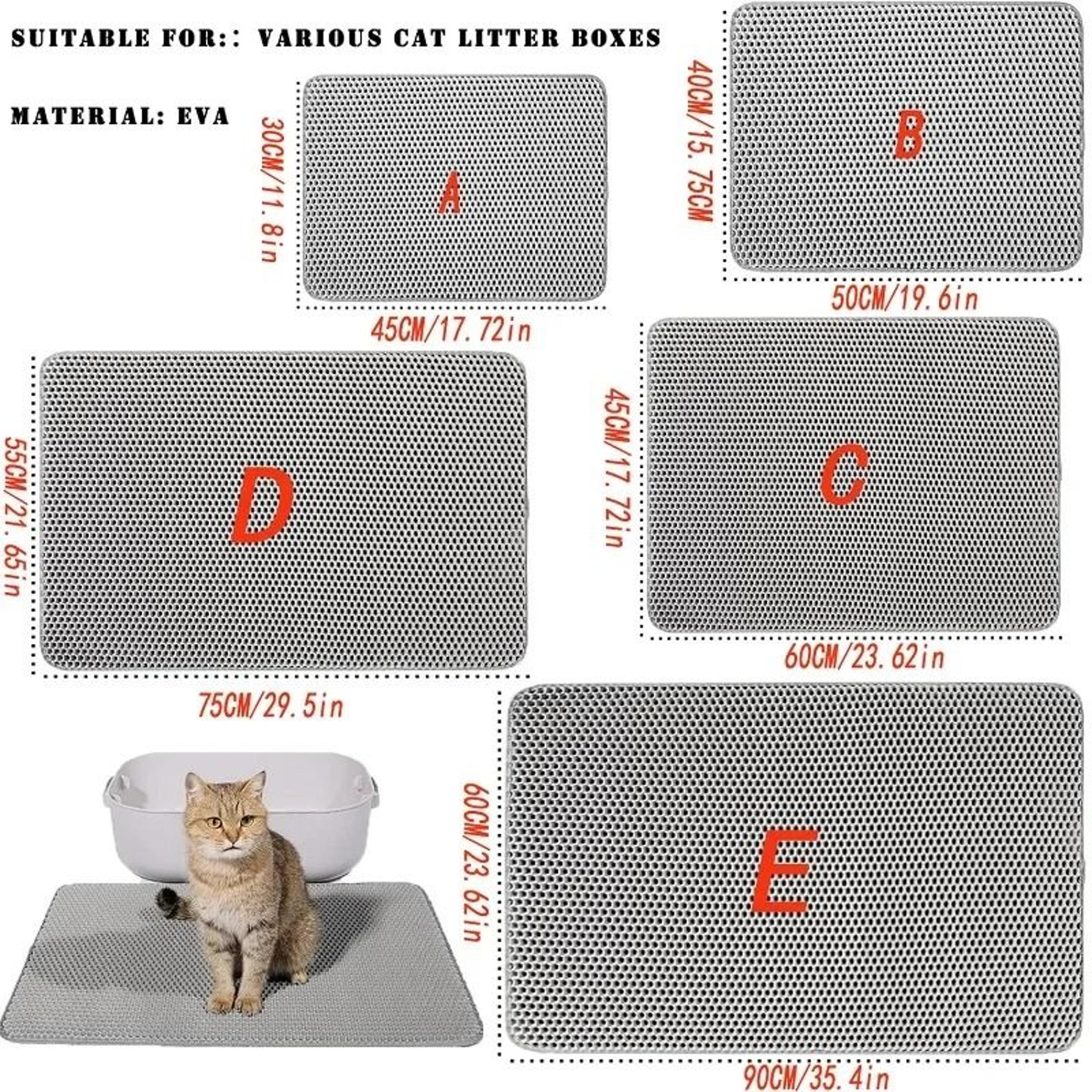 Double Layer Waterproof Cat Litter Mat For Non Slip Litter Box Floor Protection 9