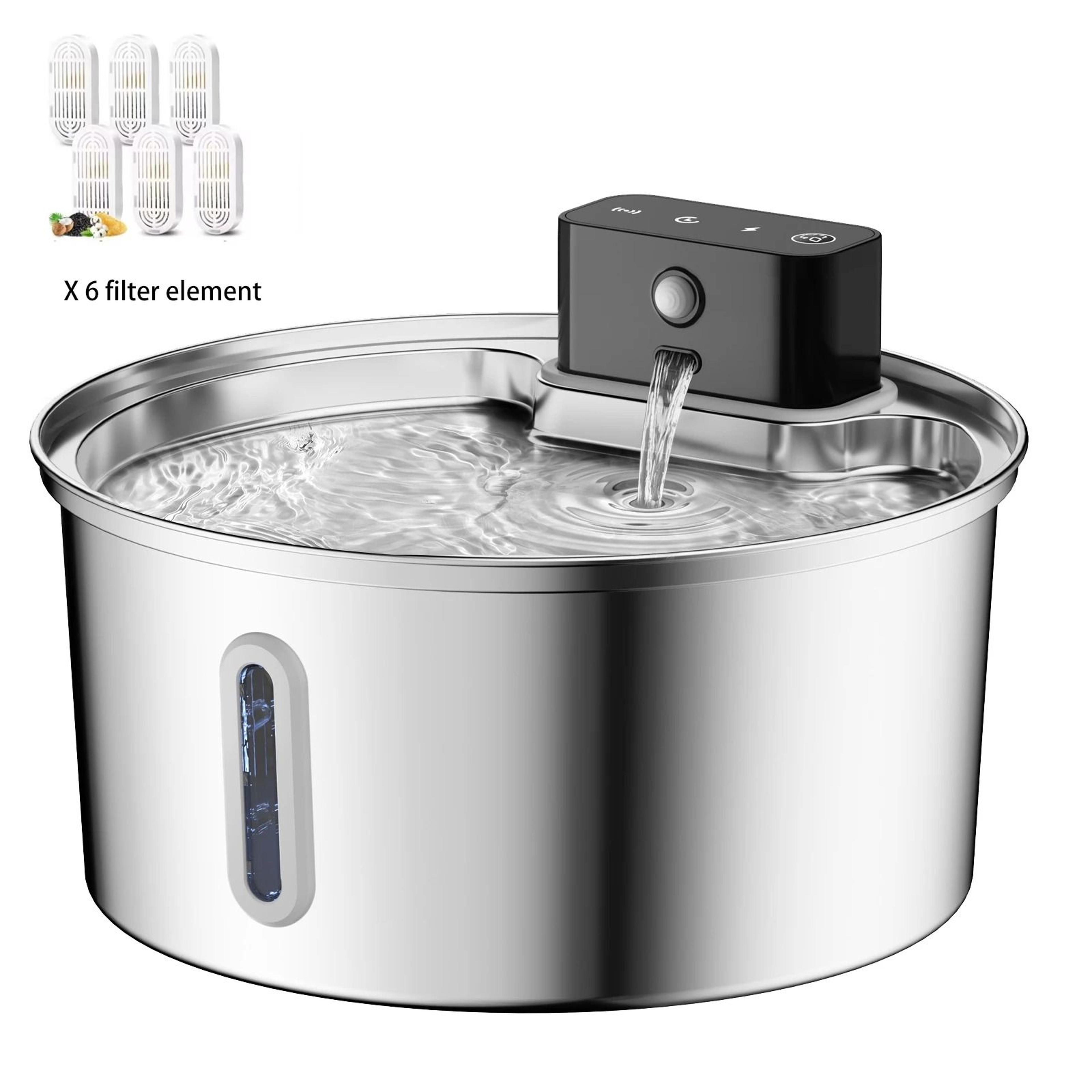 Wireless Stainless Steel Pet Water Fountain With Motion Sensor For Cats And Dogs 5