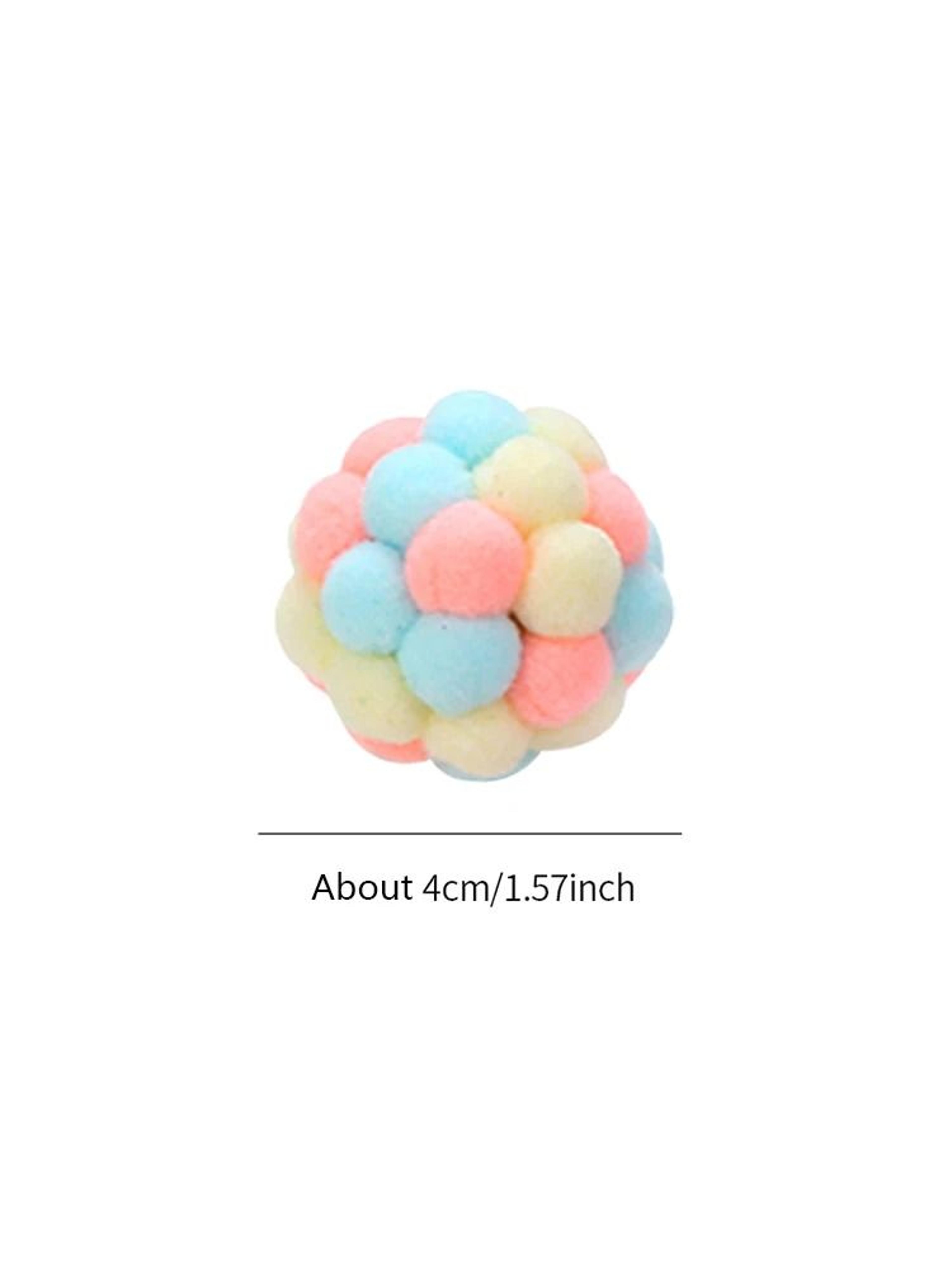 Cat Bell Ball Toy Colorful Elastic Interactive Chase Ball For Cats And Kittens 5