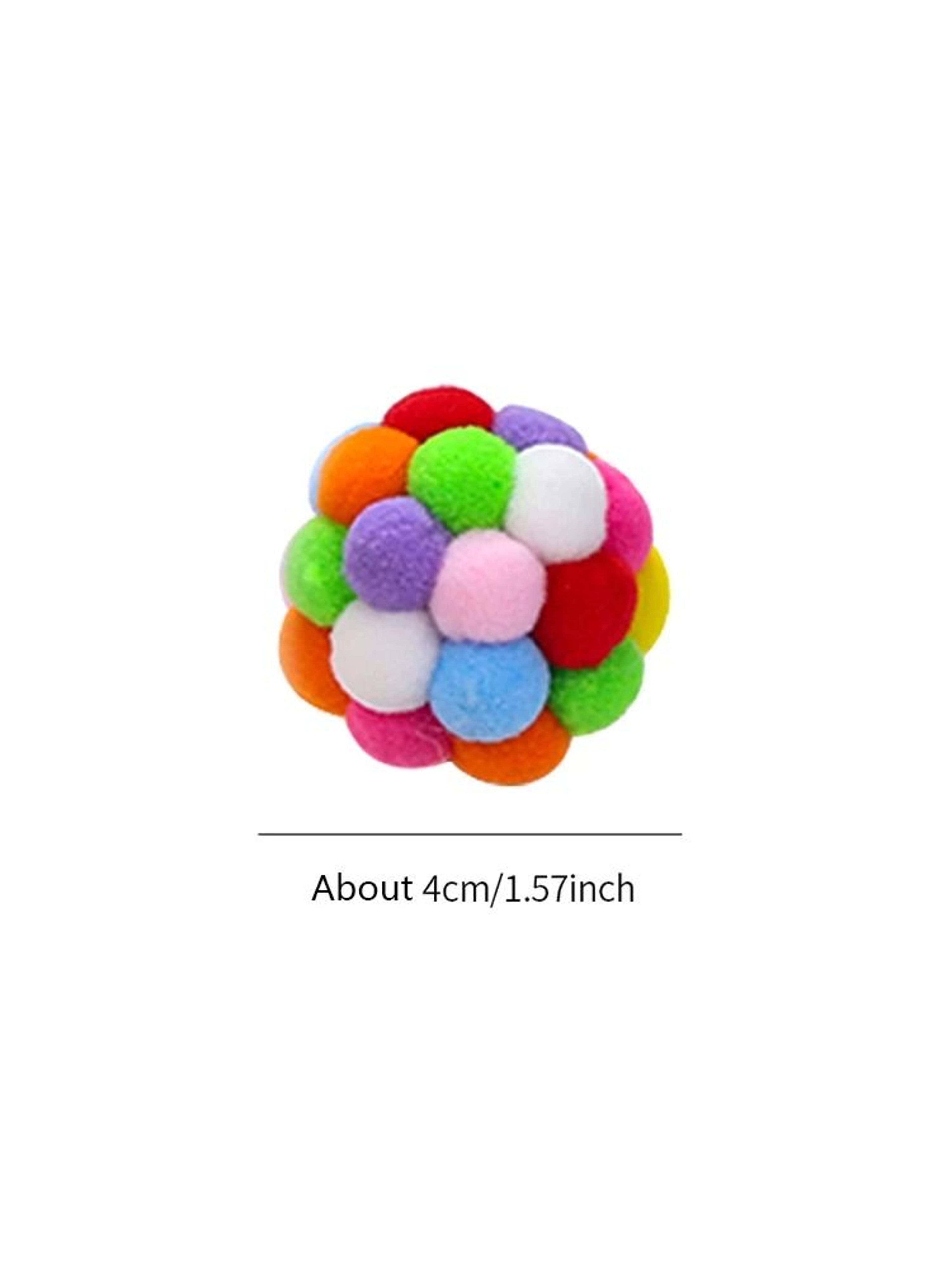 Cat Bell Ball Toy Colorful Elastic Interactive Chase Ball For Cats And Kittens 6