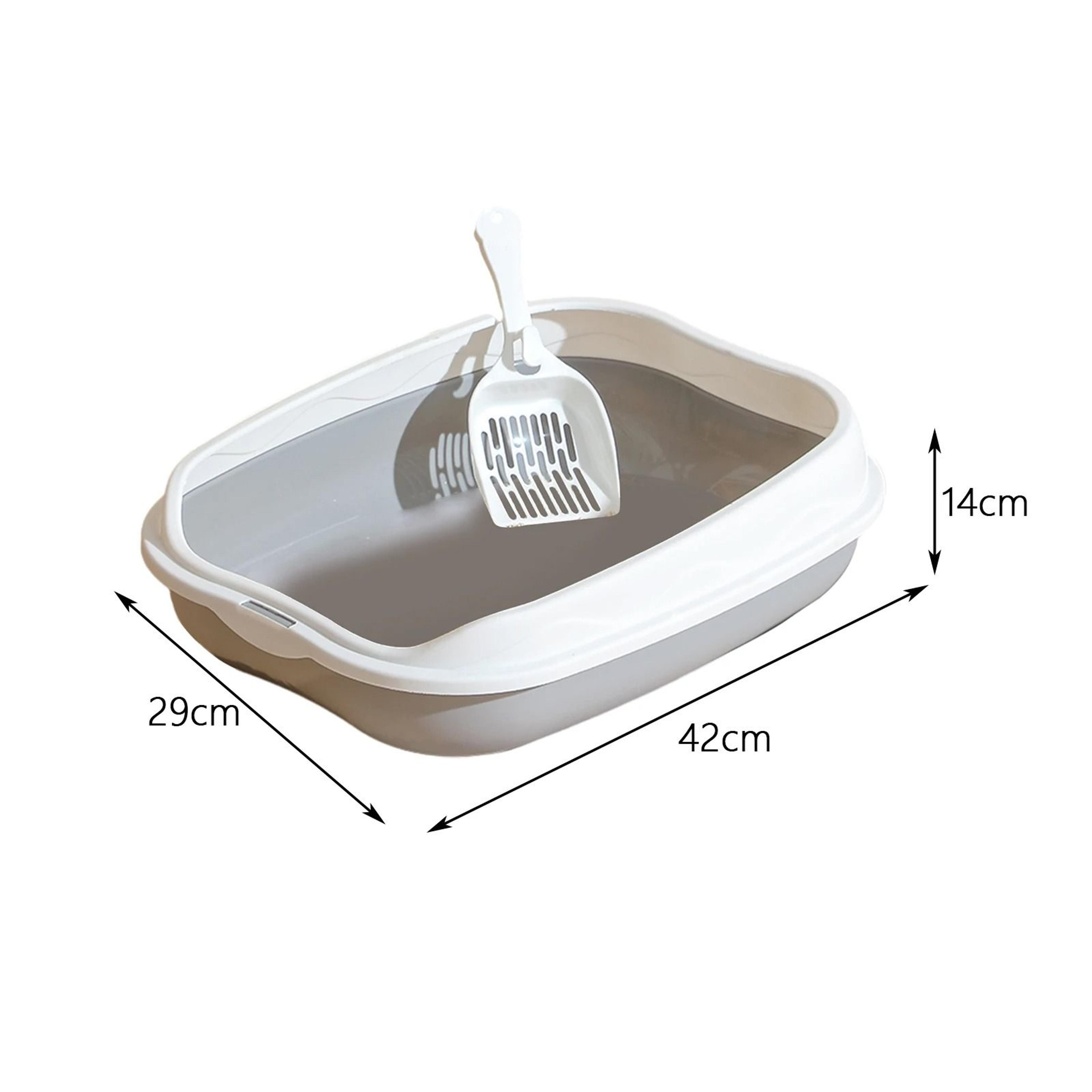 Semi Enclosed Cat Litter Box With Spatter Proof Large Toilet Design 2