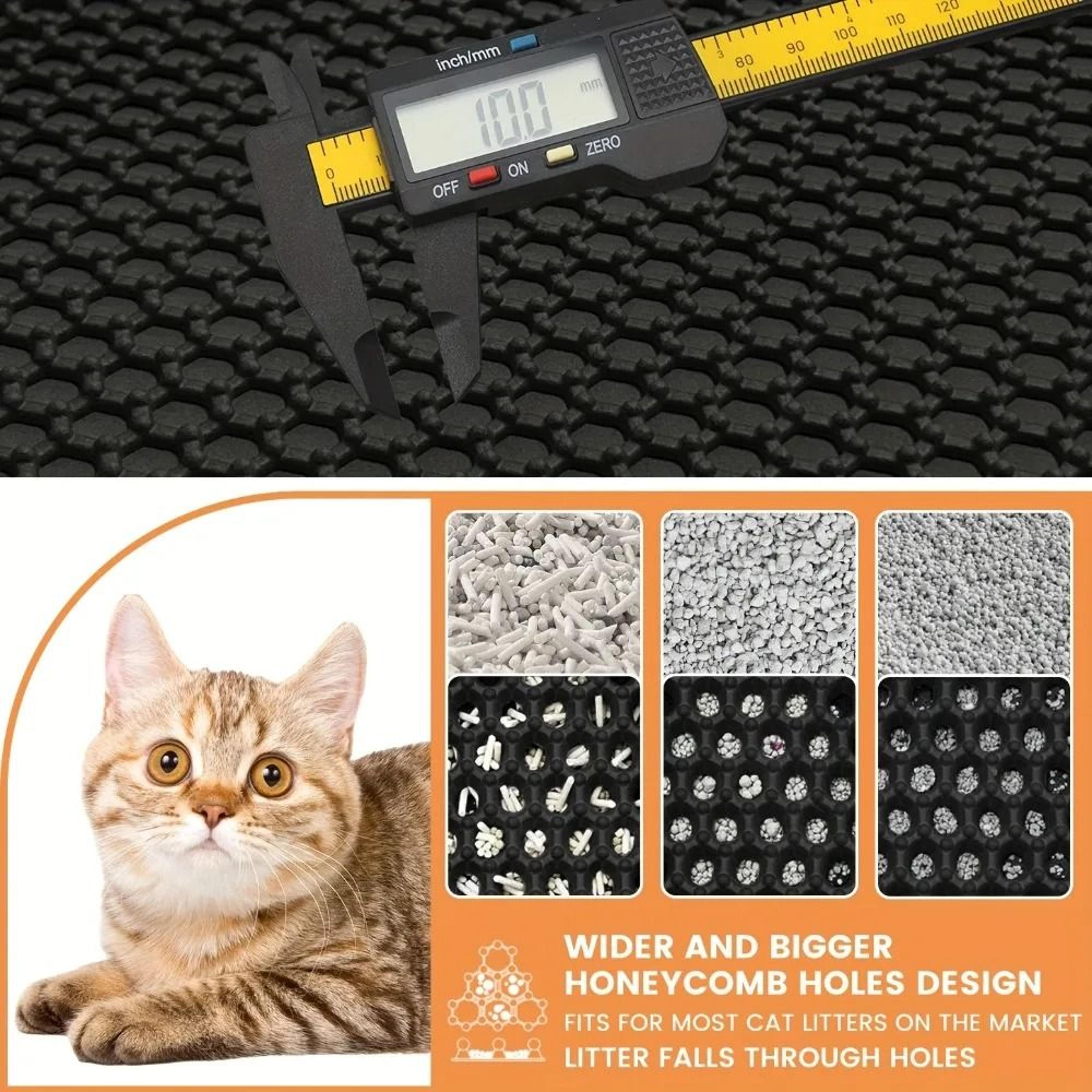 Large Waterproof Cat Litter Mat With Double Layer Non Slip Trapping Design 5
