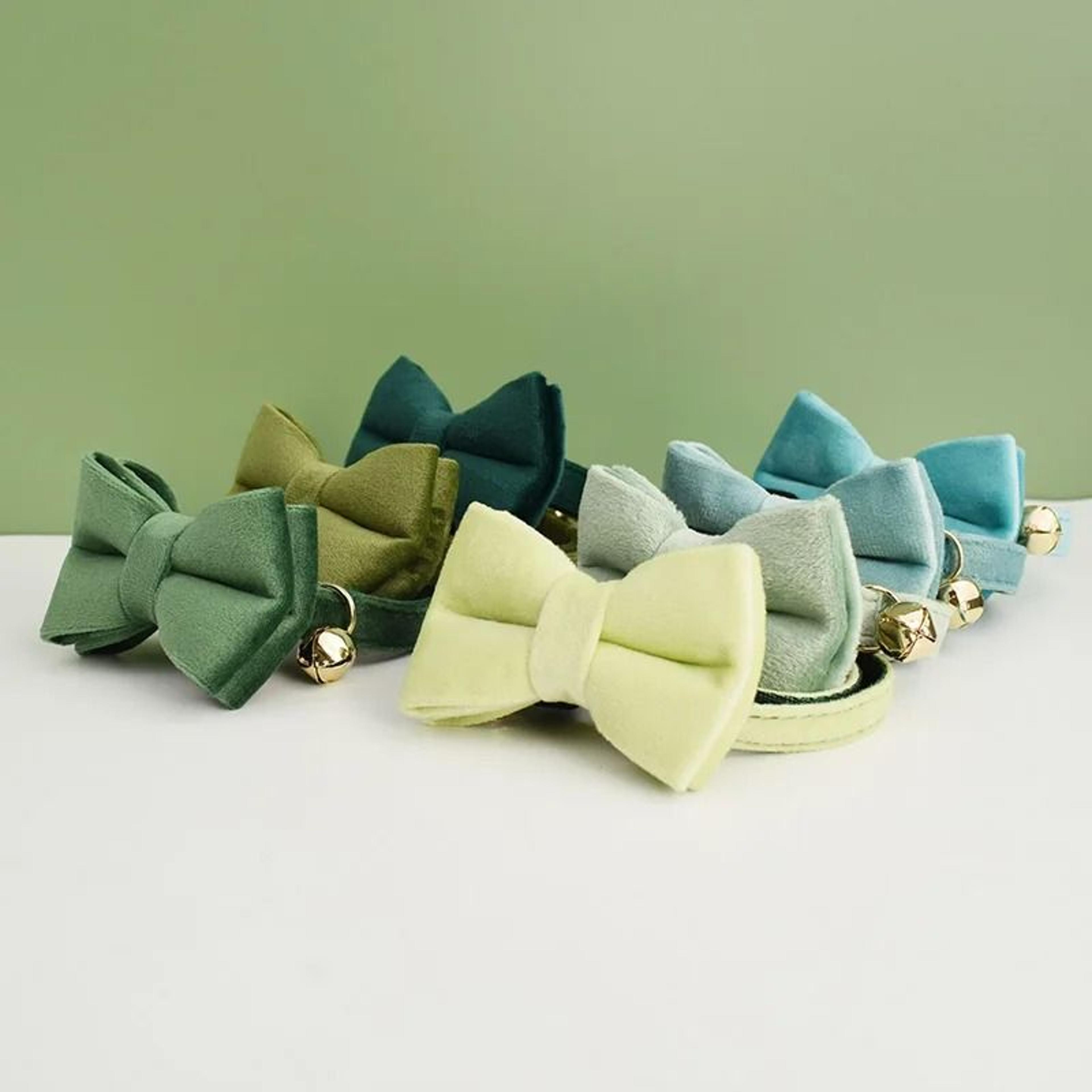 Velvet Bow Cat Collar Personalized Adjustable Collar With Bell For Cats And Kittens 17