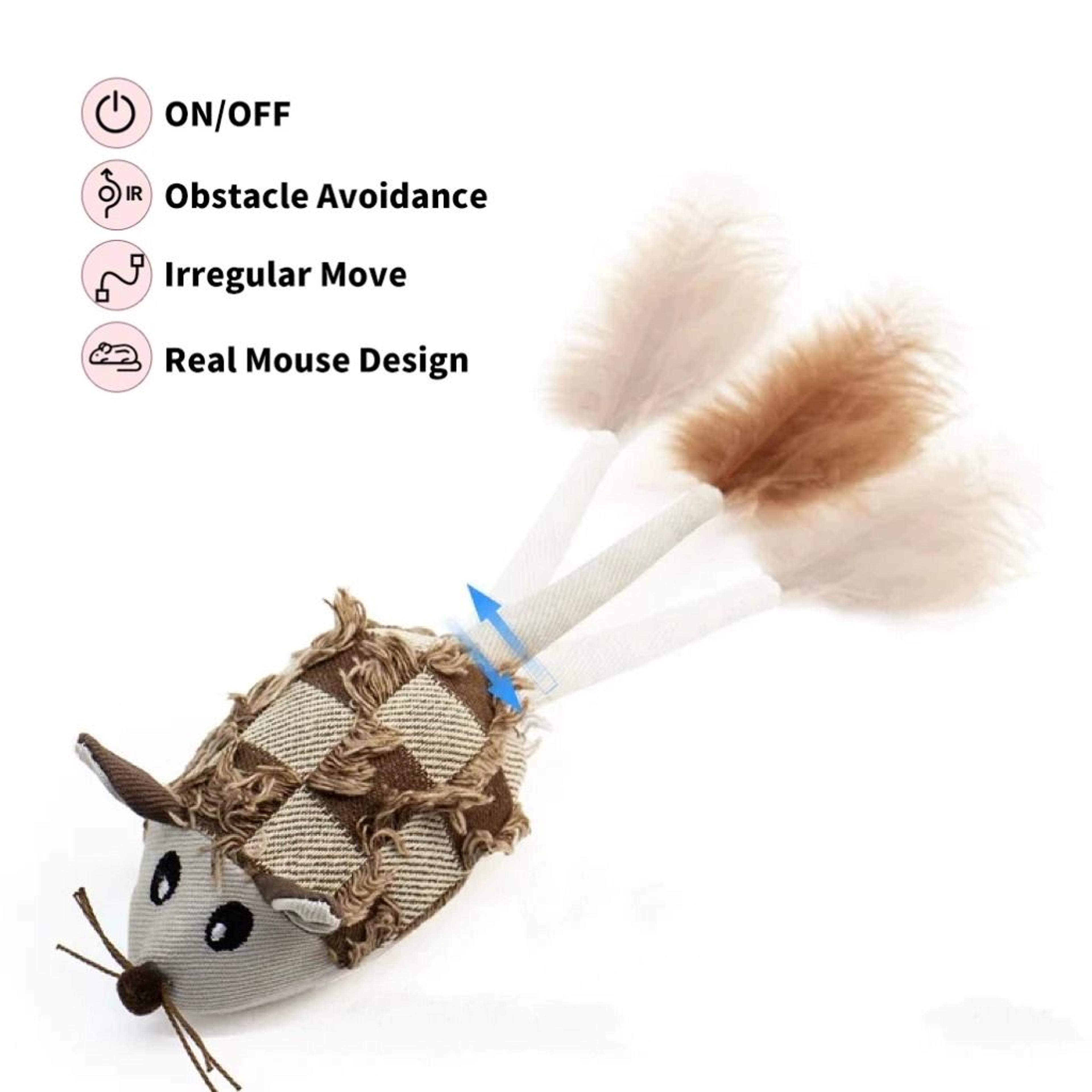 Electric Interactive Mouse Cat Toy Fast Moving Plush Pet Chaser For Indoor Kittens 4