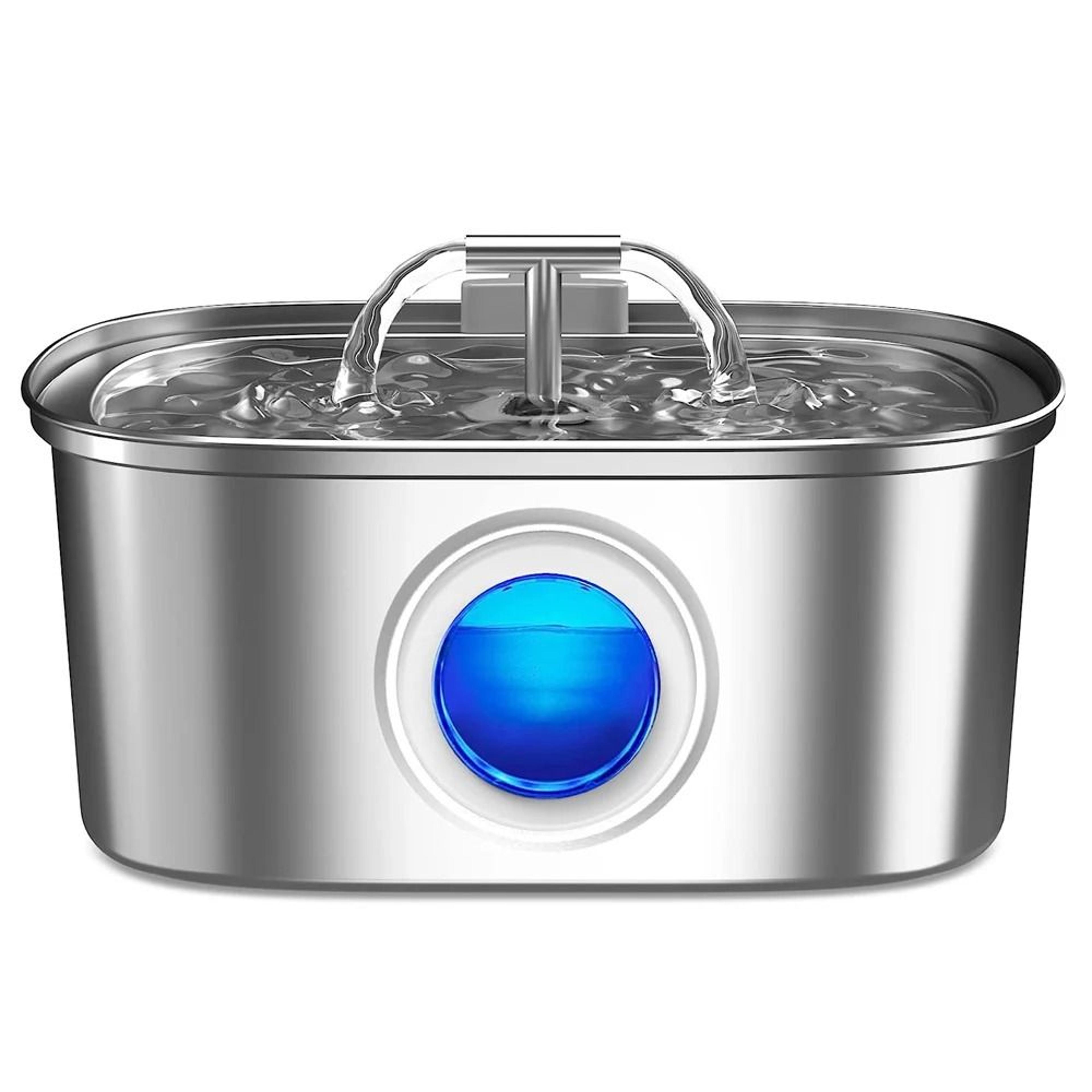 32L Stainless Steel Pet Water Fountain With Quiet USB Pump 1