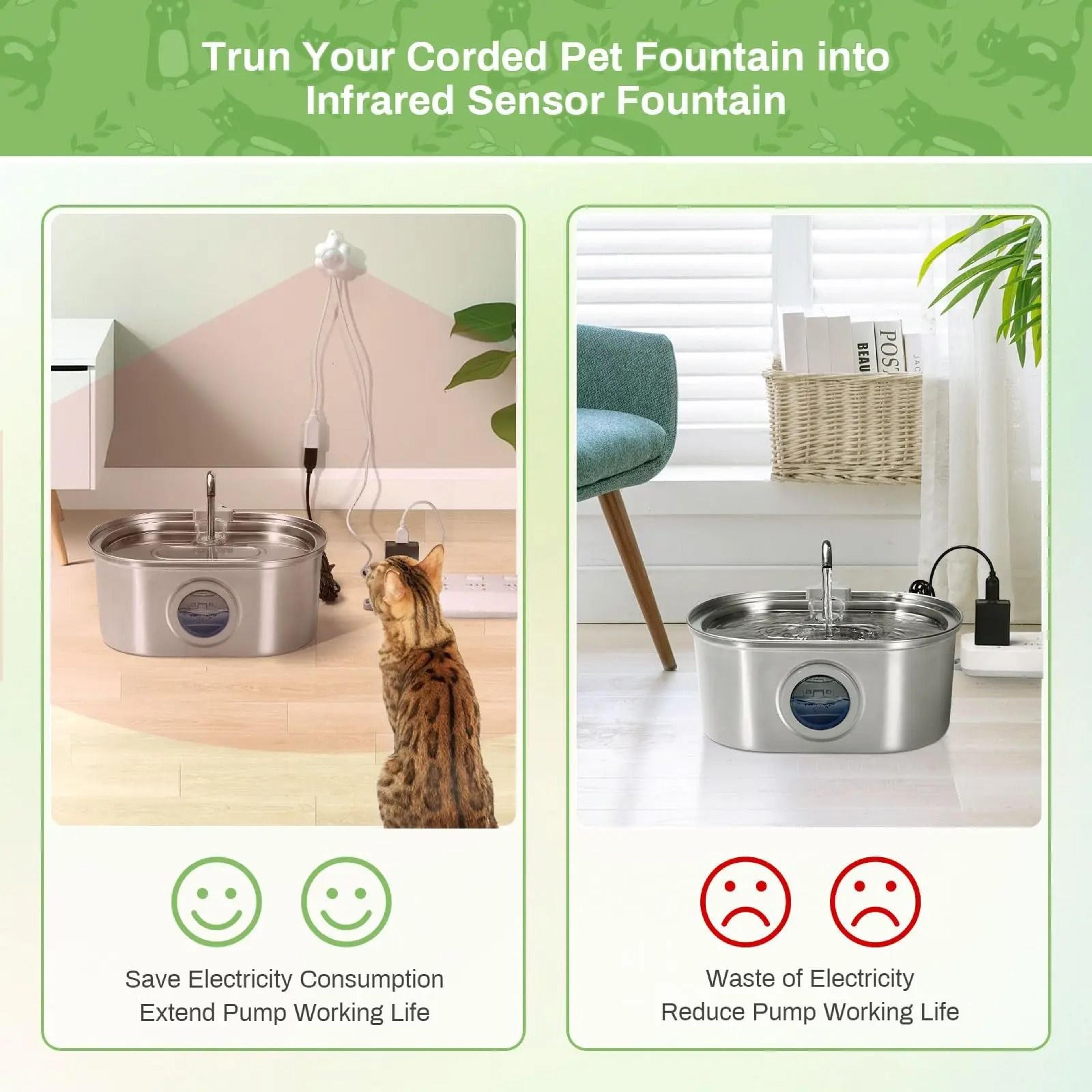 Motion Sensor Pet Water Fountain For Cats And Dogs 4