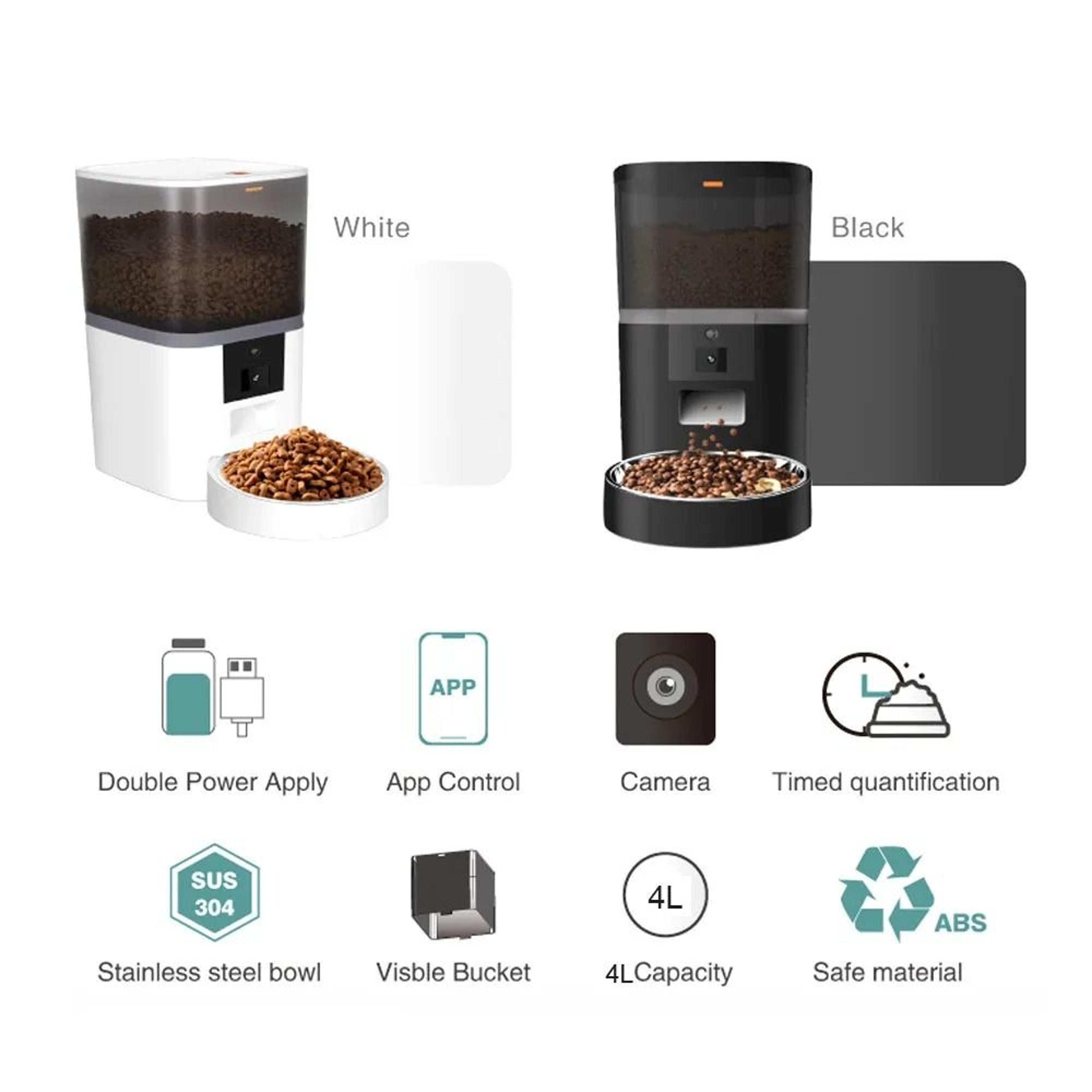 4L Automatic Pet Feeder With HD Camera For Cats And Dogs 6