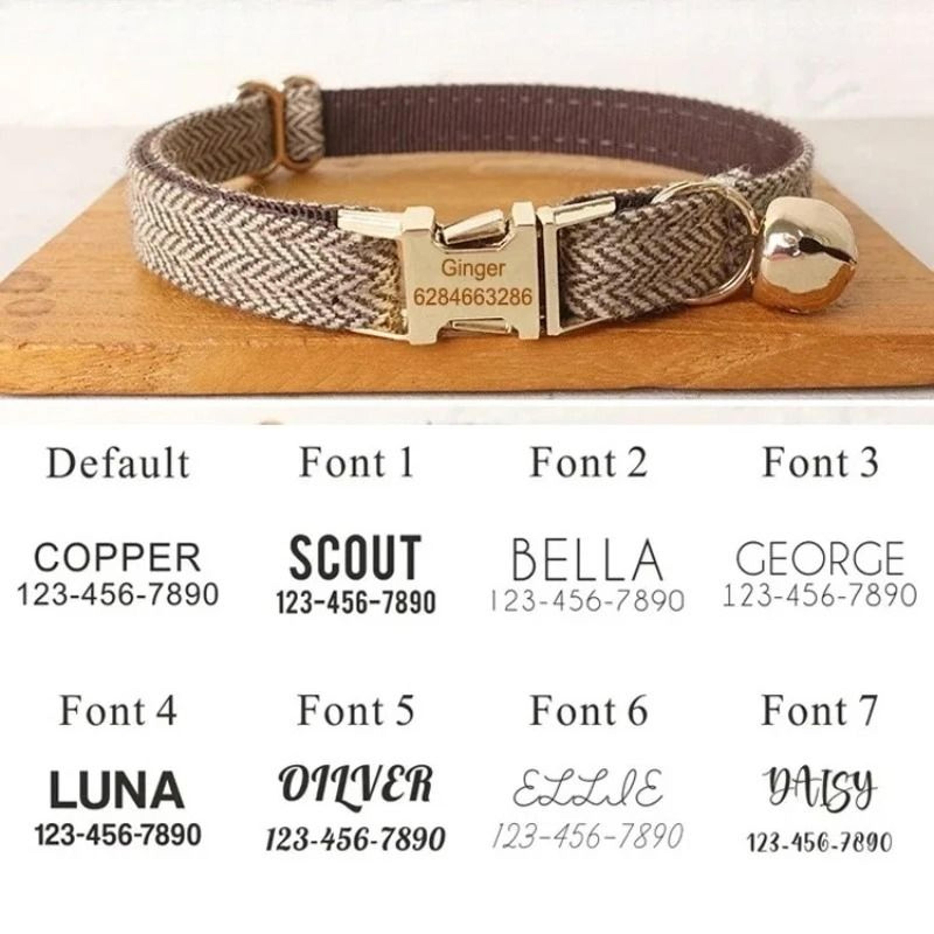 Personalized Bow Tie Pet Collar With Engraved Name Tag For Cats And Dogs 7