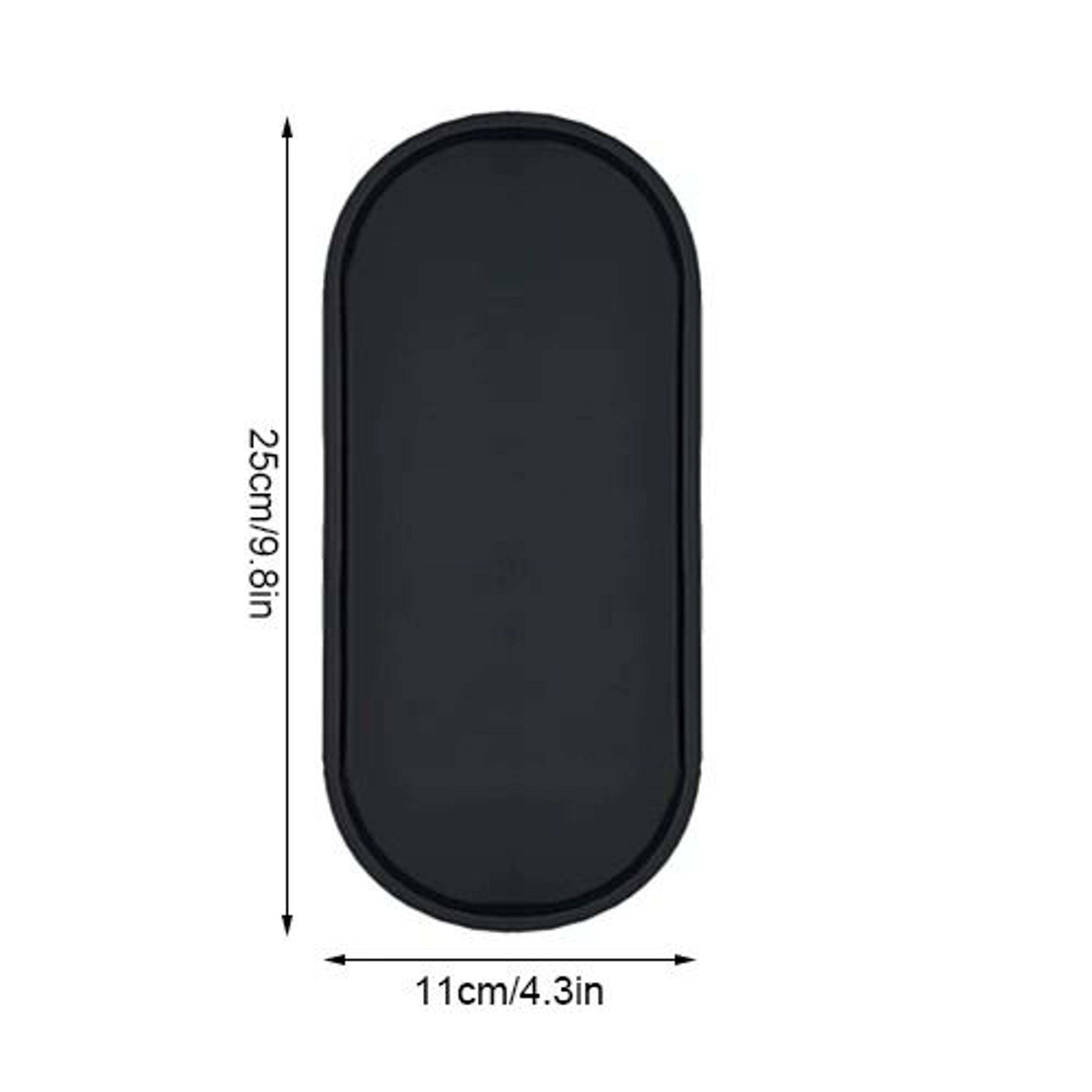 Large Oval Silicone Vanity Tray For Soap Perfume Candles And Countertop Storage 1