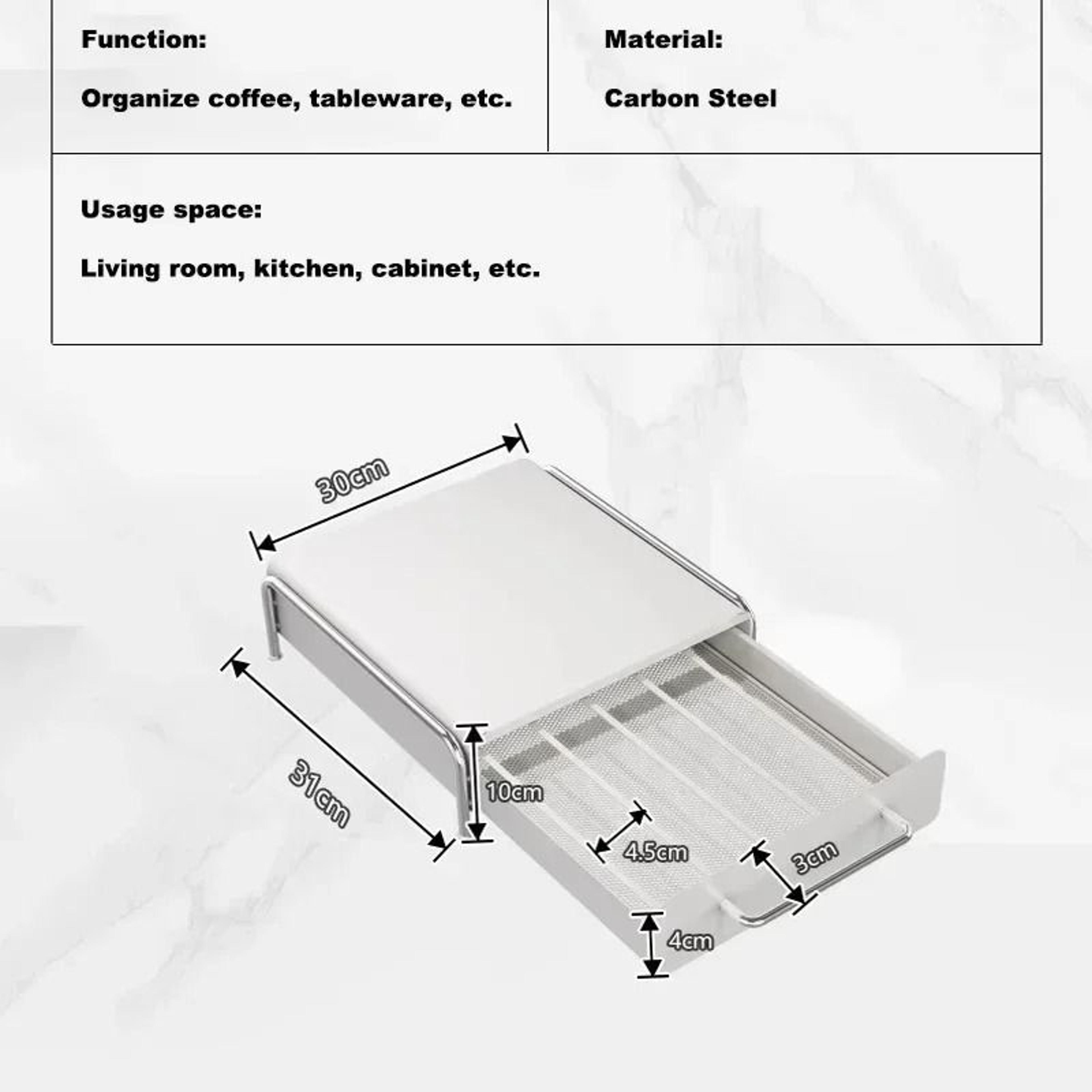 Large Coffee Capsule Storage Drawer For Tea Bags Pods And Machine Base 5